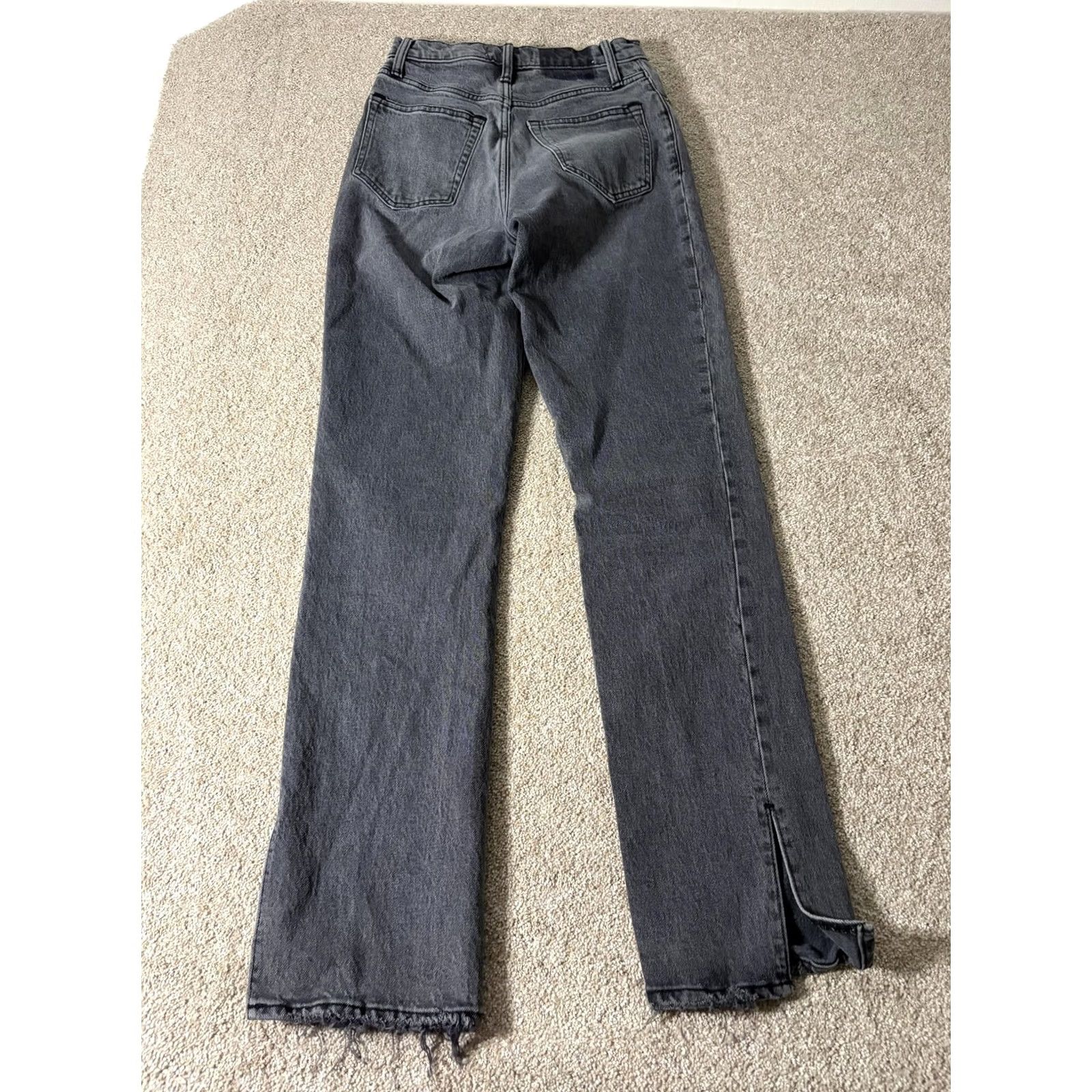 Abercrombie & Fitch Abercrombie & Fitch Jeans Womens 25 Gray 90s Straight Ultra High Rise Slit Hem Size 42" / US 20 - 6 Thumbnail