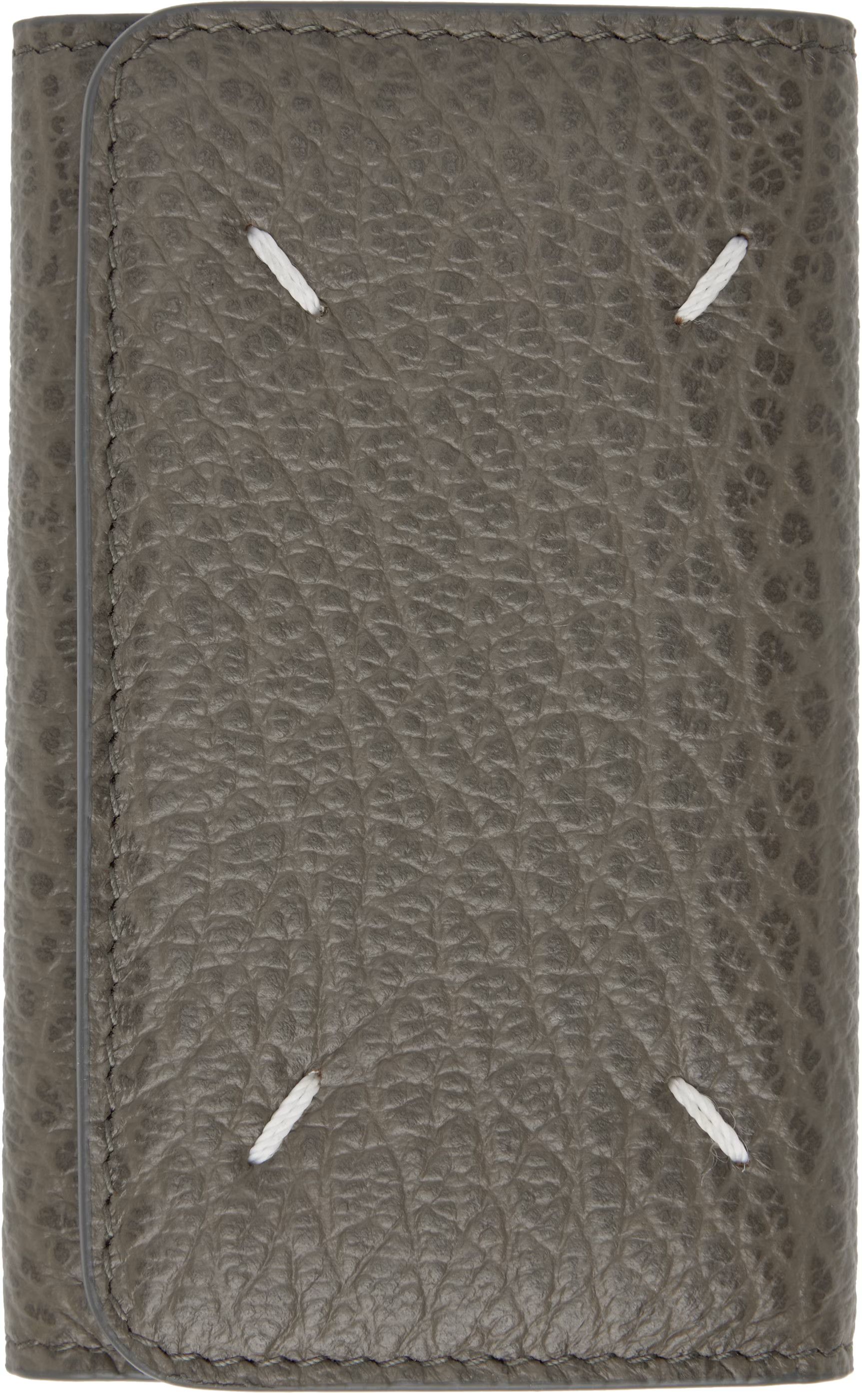 Maison Margiela Maison Margiela Gray Four Stitches Key Holder Size ONE SIZE - 1 Thumbnail