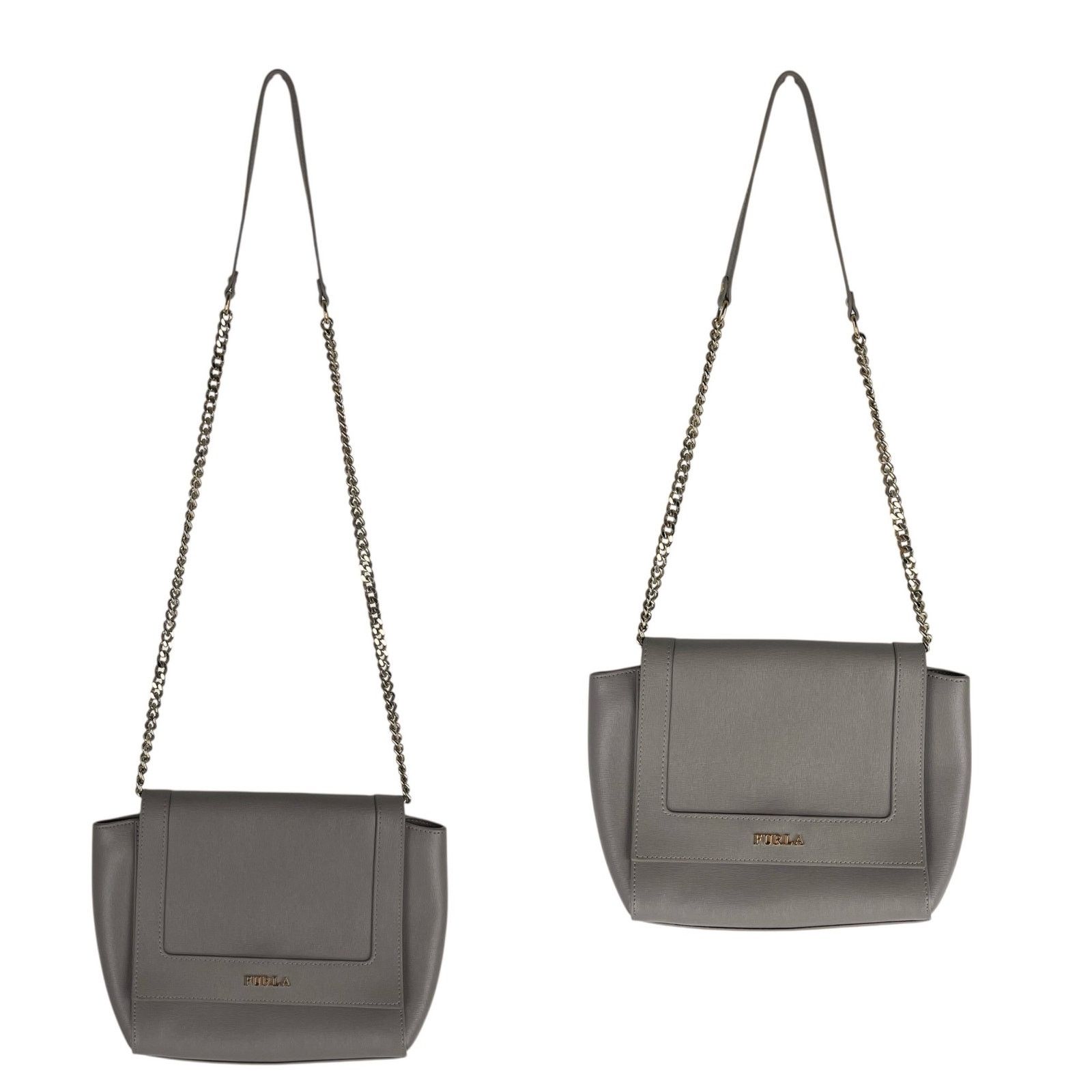 Furla Furla Ginevra Leather Mini Crossbody Bag Sabbia Beige Gray Size ONE SIZE - 13 Thumbnail