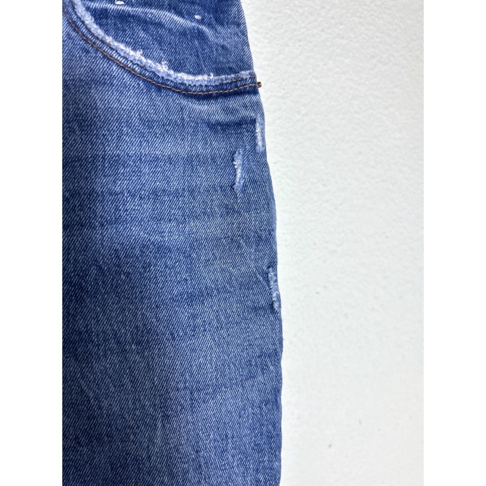 Abercrombie & Fitch Abercrombie & Fitch curve love the skinny high rise jeans Womens 2/26 Distressed Blue 27in Inseam Jeans Size 26" / US 2 / IT 38 - 6 Thumbnail