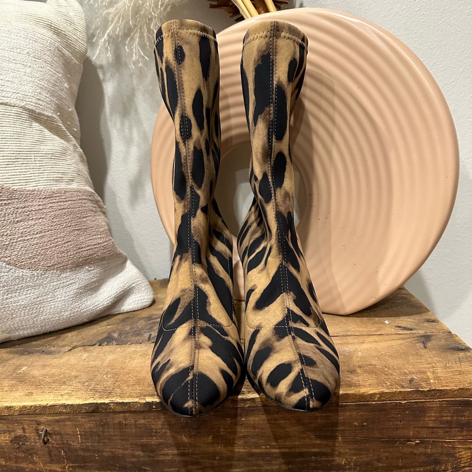 Stuart Weitzman NWOT! Stuart Weitzman Slaine Leopard-Print Sock Boots sz 5.5 Size US 5.5 / IT 35.5 - 5 Thumbnail