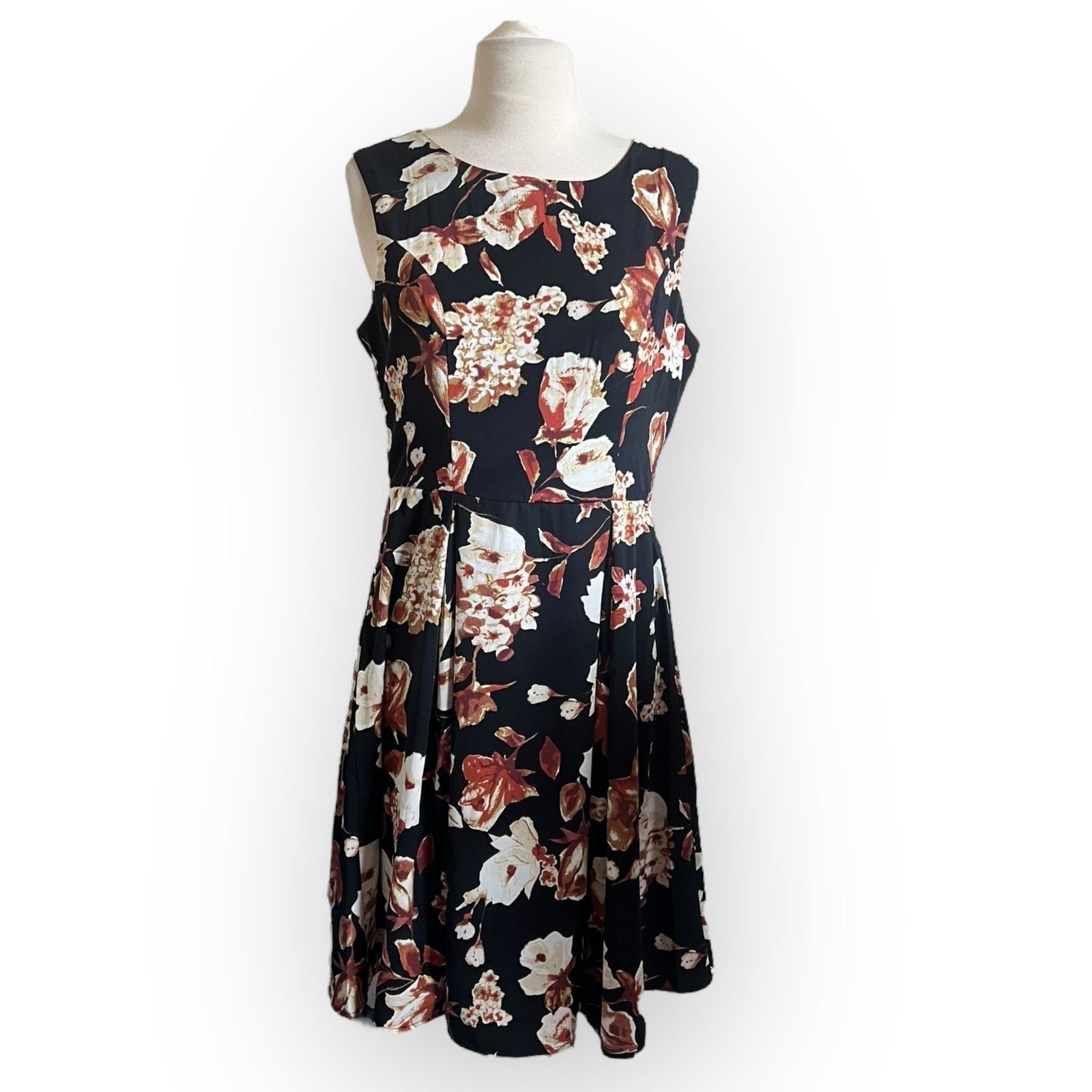 Nordstrom Yellow Star ModCloth Black A-Line Dress - Floral Retro Size M / US 6-8 / IT 42-44 - 10 Thumbnail
