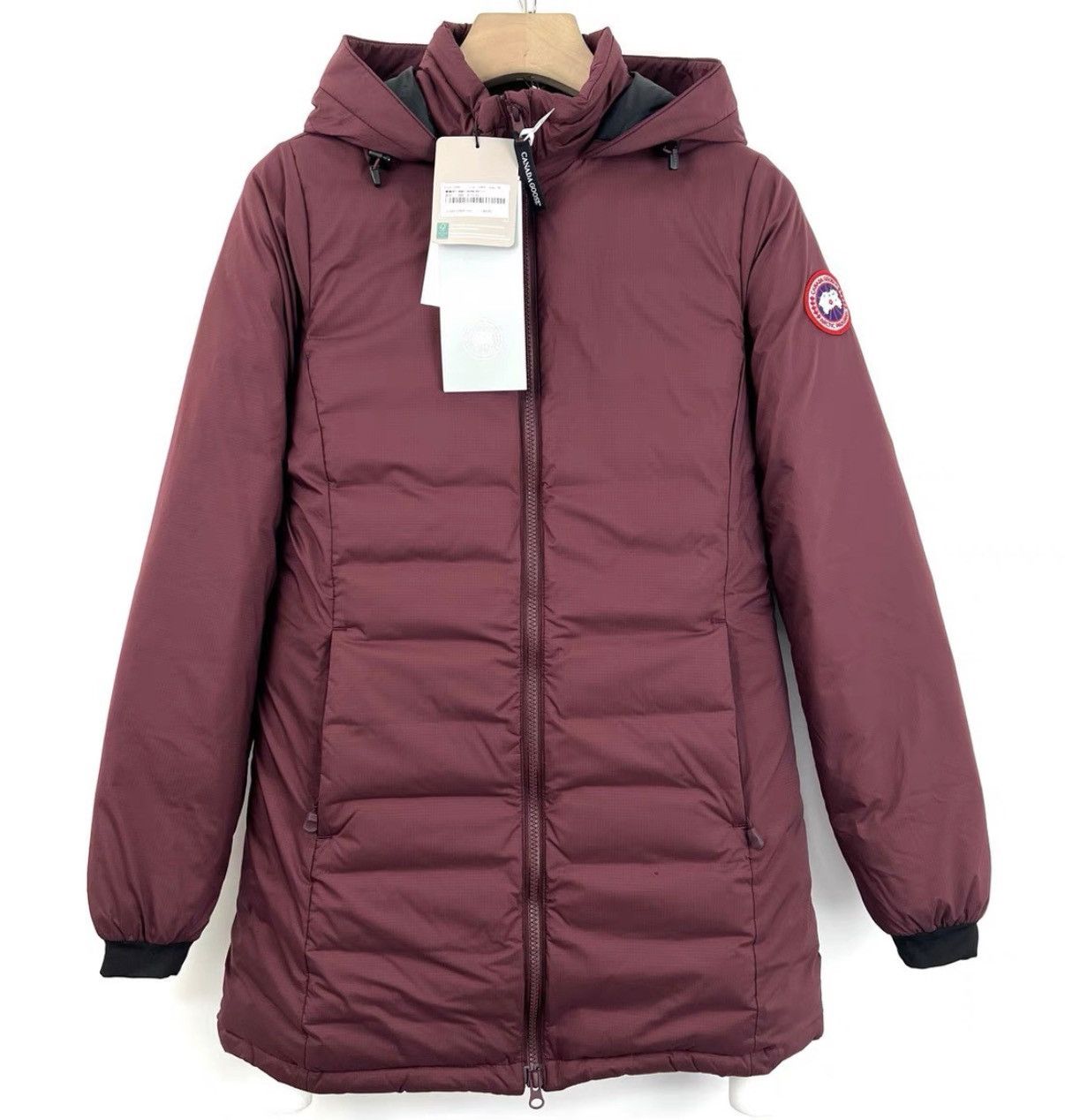 Canada Goose Canada Goose Camp Hoody Burgundy Logo Down Jacket K12 Size XS / US 0-2 / IT 36-38 - 1 Thumbnail