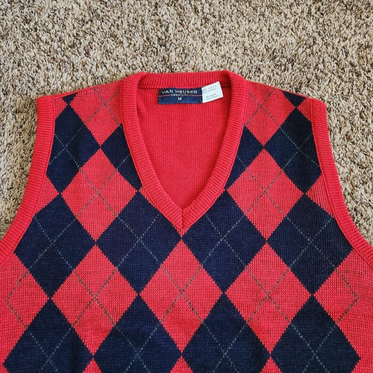 Van Heusen Vintage Plaid Knit Sweater Vest 90s Van Heusen Preppy Size US M / EU 48-50 / 2 - 3 Thumbnail