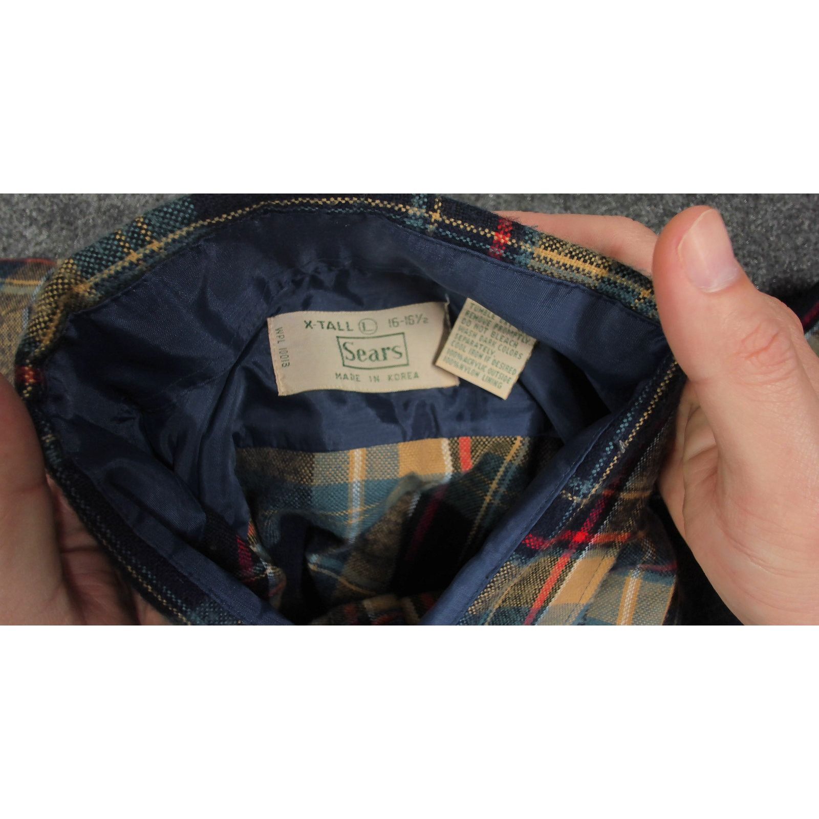 Sears Vintage 70s Sears Boxy Plaid Acrylic Shacket L Tall Size US L / EU 52-54 / 3 - 9 Thumbnail