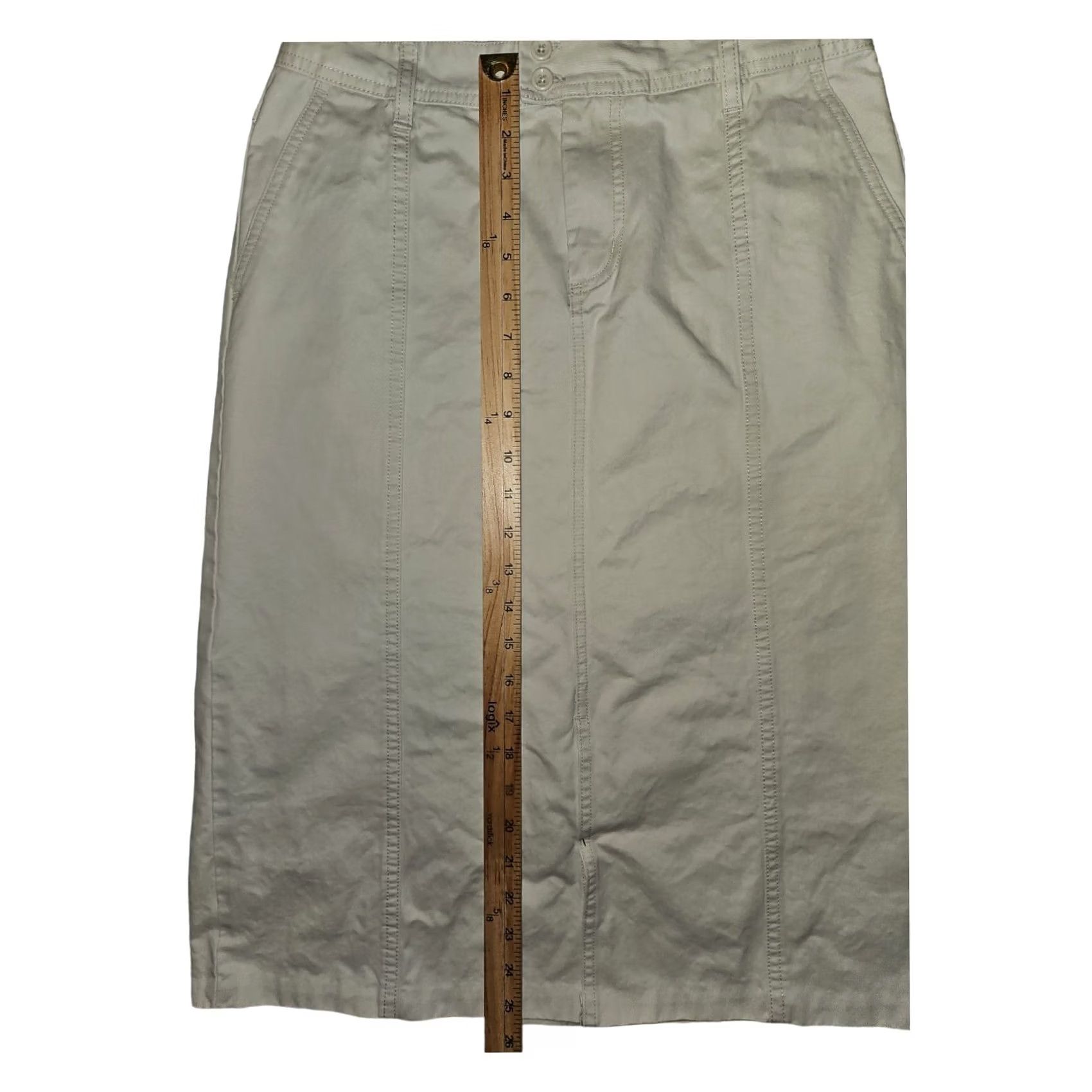 Old Navy VINTAGE Old Navy Pencil Skirt Women Size 6 Ivory Mid Rise Knee Length Casual Workwear Preppy Mens? Girls? Size 28" / US 6 / IT 42 - 5 Thumbnail