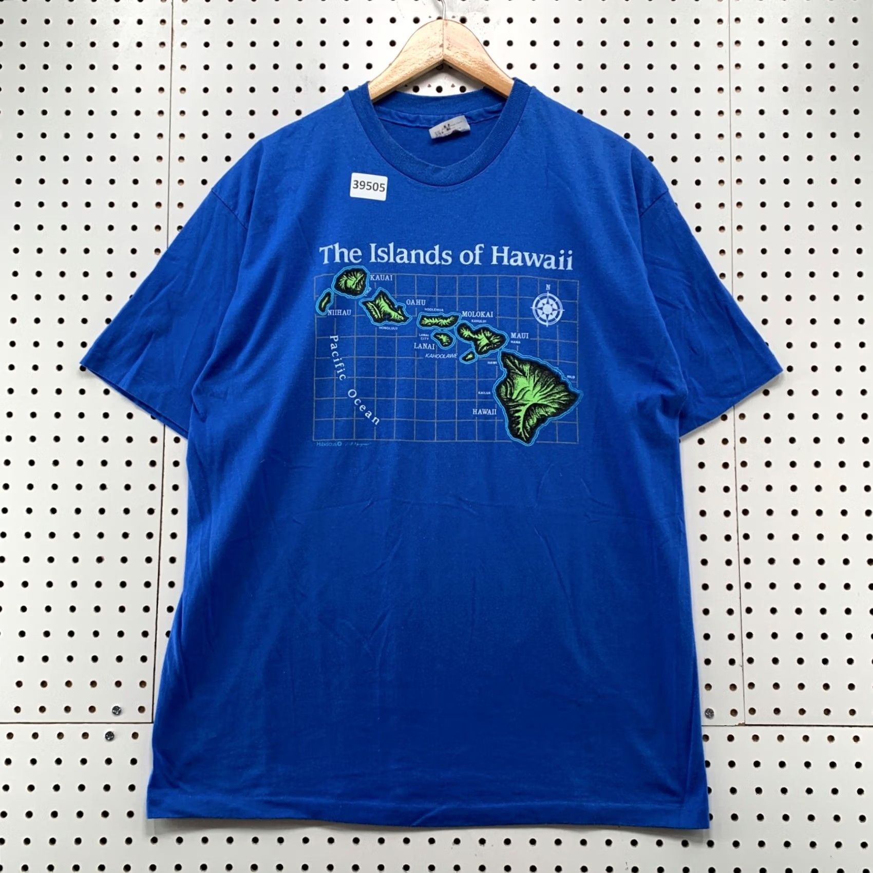 Hanes VINTAGE Hanes Hawaii Shirt Mens XL Blue 80s Maui Map 80s Beach Graphic Print T-Shirt Size US XL / EU 56 / 4 - 2 Thumbnail