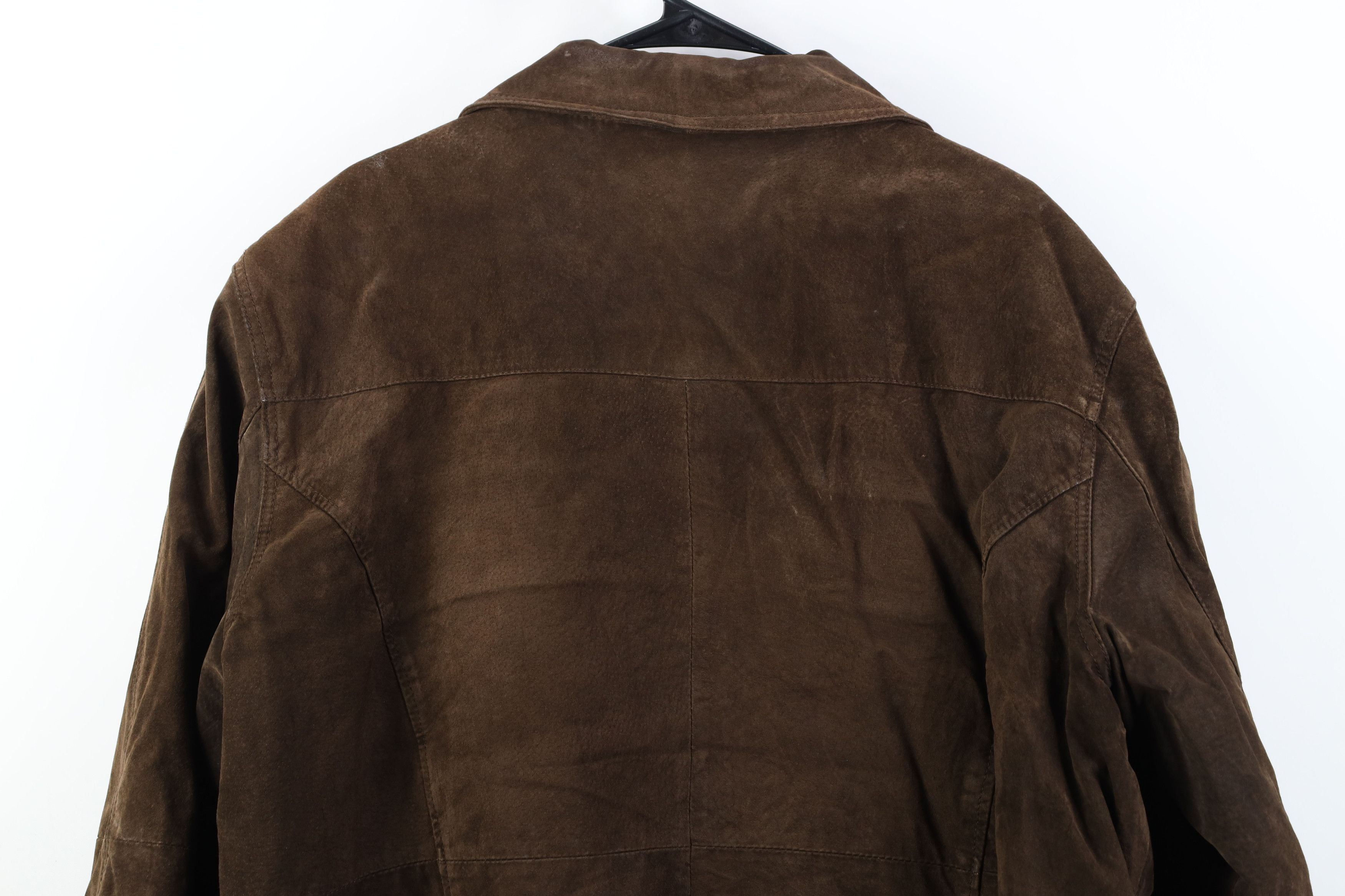 Vintage Vintage 90s Y2K Streetwear Suede Leather Bomber Jacket Size US XL / EU 56 / 4 - 15 Thumbnail