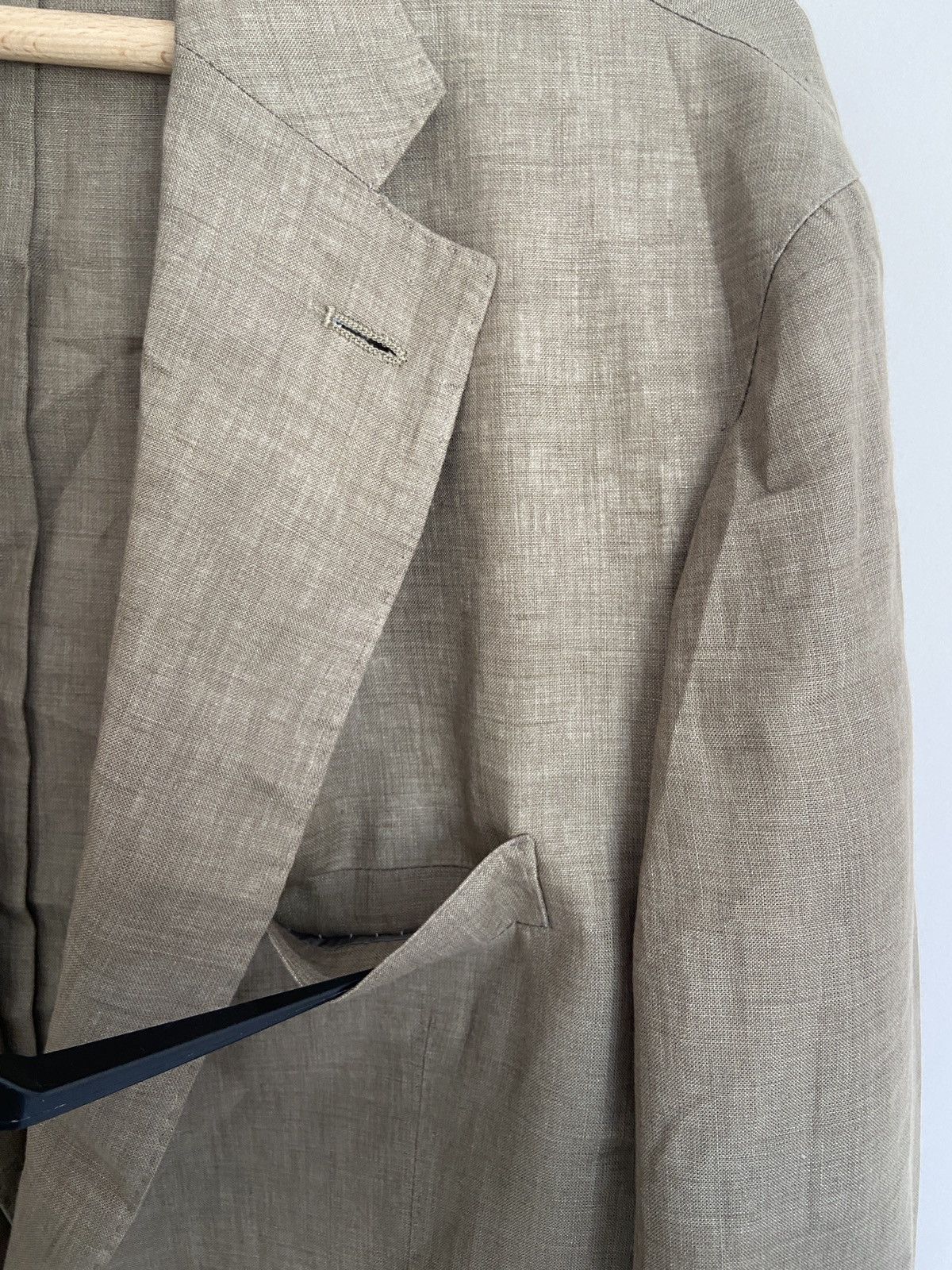 Loro Piana Loro Piana Two-Button Rain System Unstructured Linen Blazer Size 46R - 9 Thumbnail