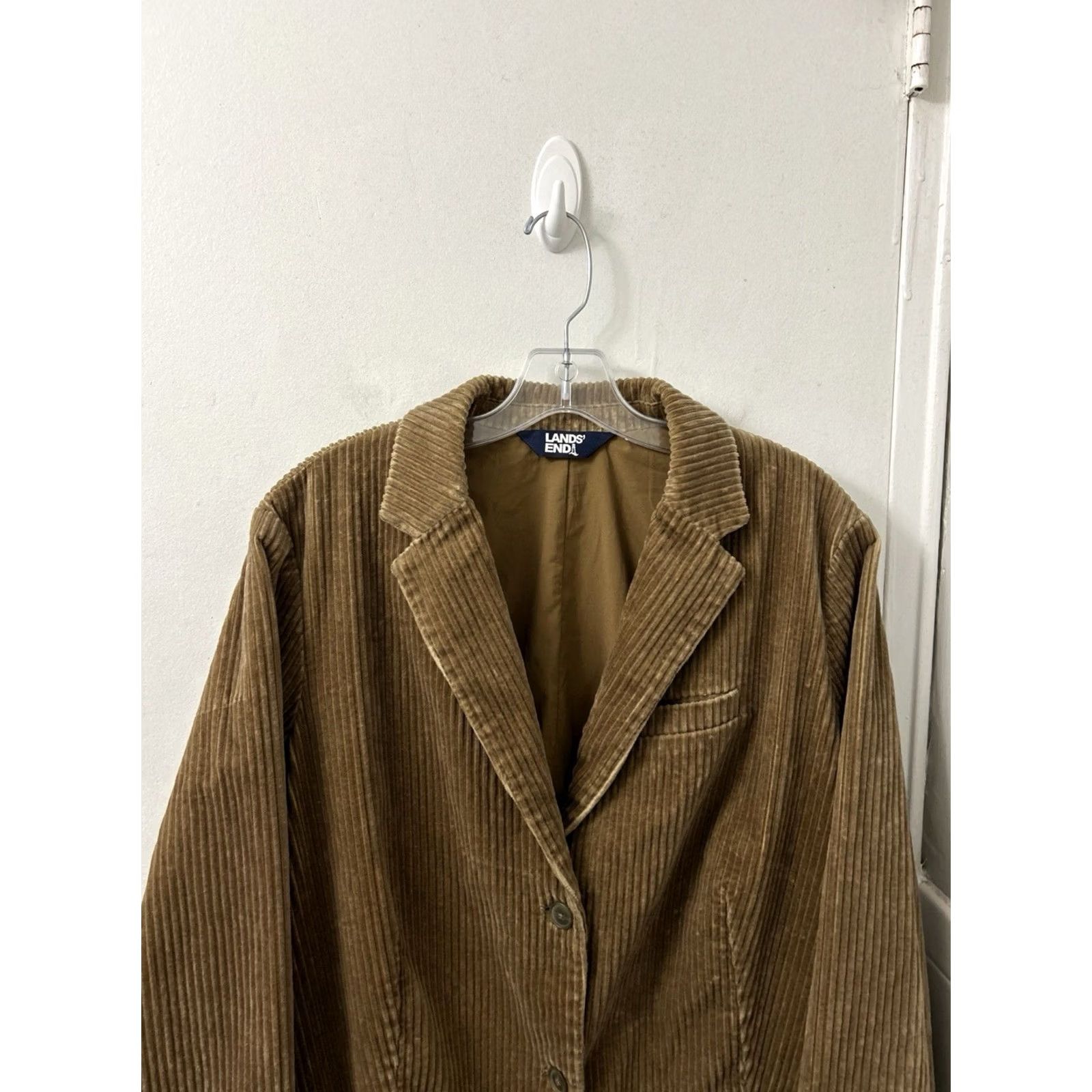 Lands' End Lands' End Corduroy Blazer Mens 44R Brown 2 Button Sport Coat Jacket Vintage No Usages Collection Size 44R - 2 Thumbnail