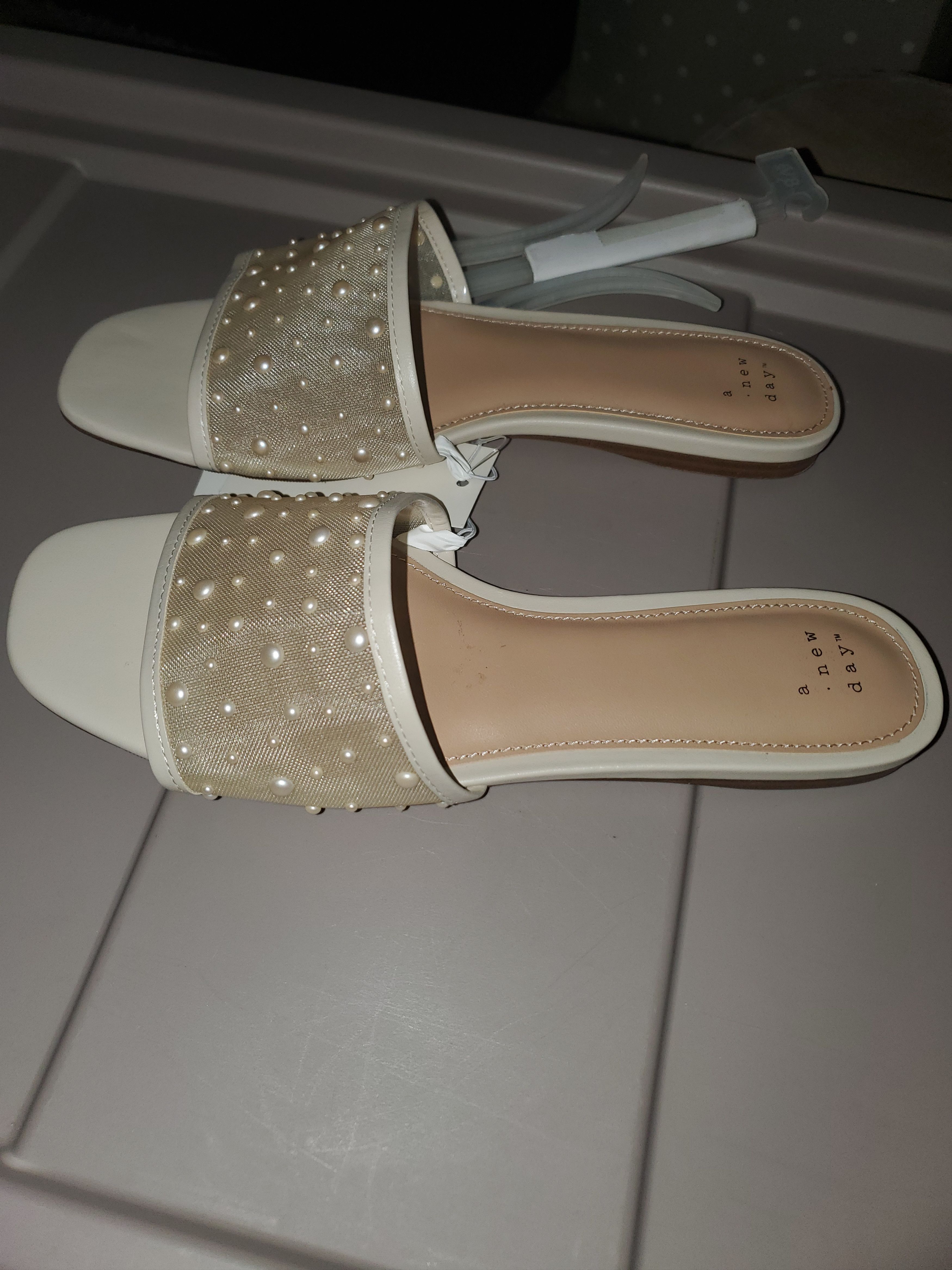 Other *NWT* Cream mesh + pearl embellished sandals (size 8.5) Size US 8.5 / IT 38.5 - 3 Thumbnail