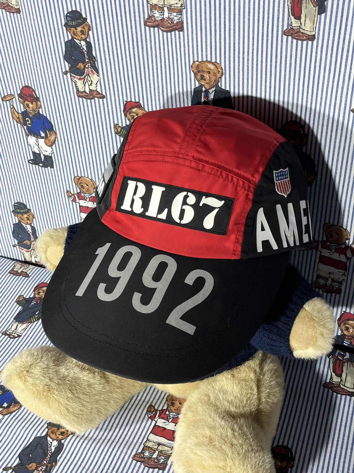 Polo Ralph Lauren × RRL Ralph Lauren × Ralph Lauren Long Bill Hat Polo Stadium 1992 Size ONE SIZE - 3 Thumbnail
