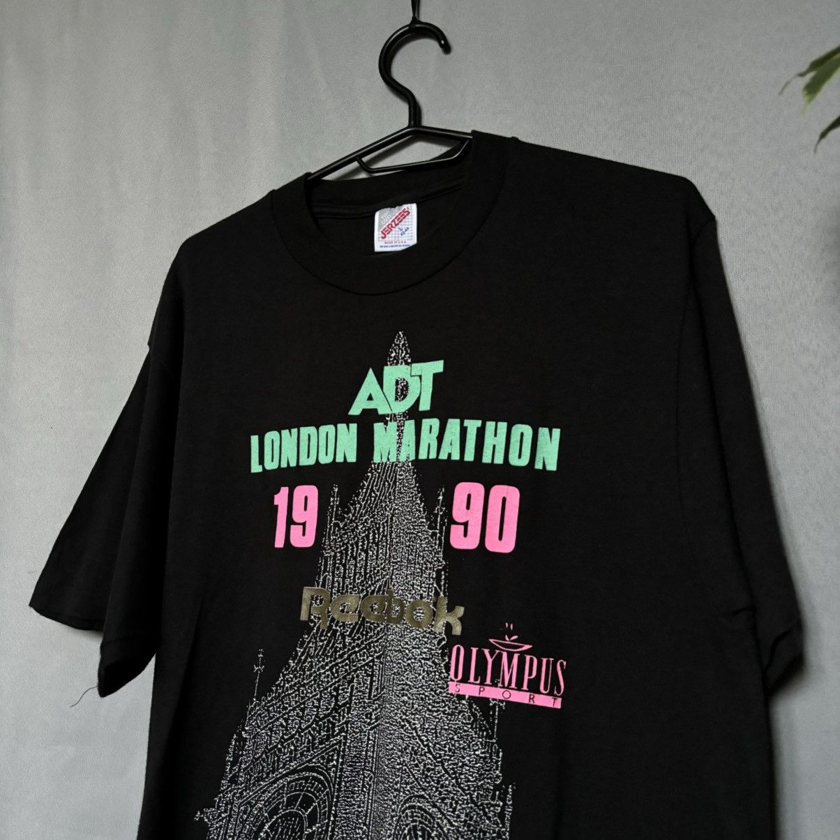 Jerzees Jerzees Reebok London Marathon 1990 vintage large black USA Size US L / EU 52-54 / 3 - 3 Thumbnail