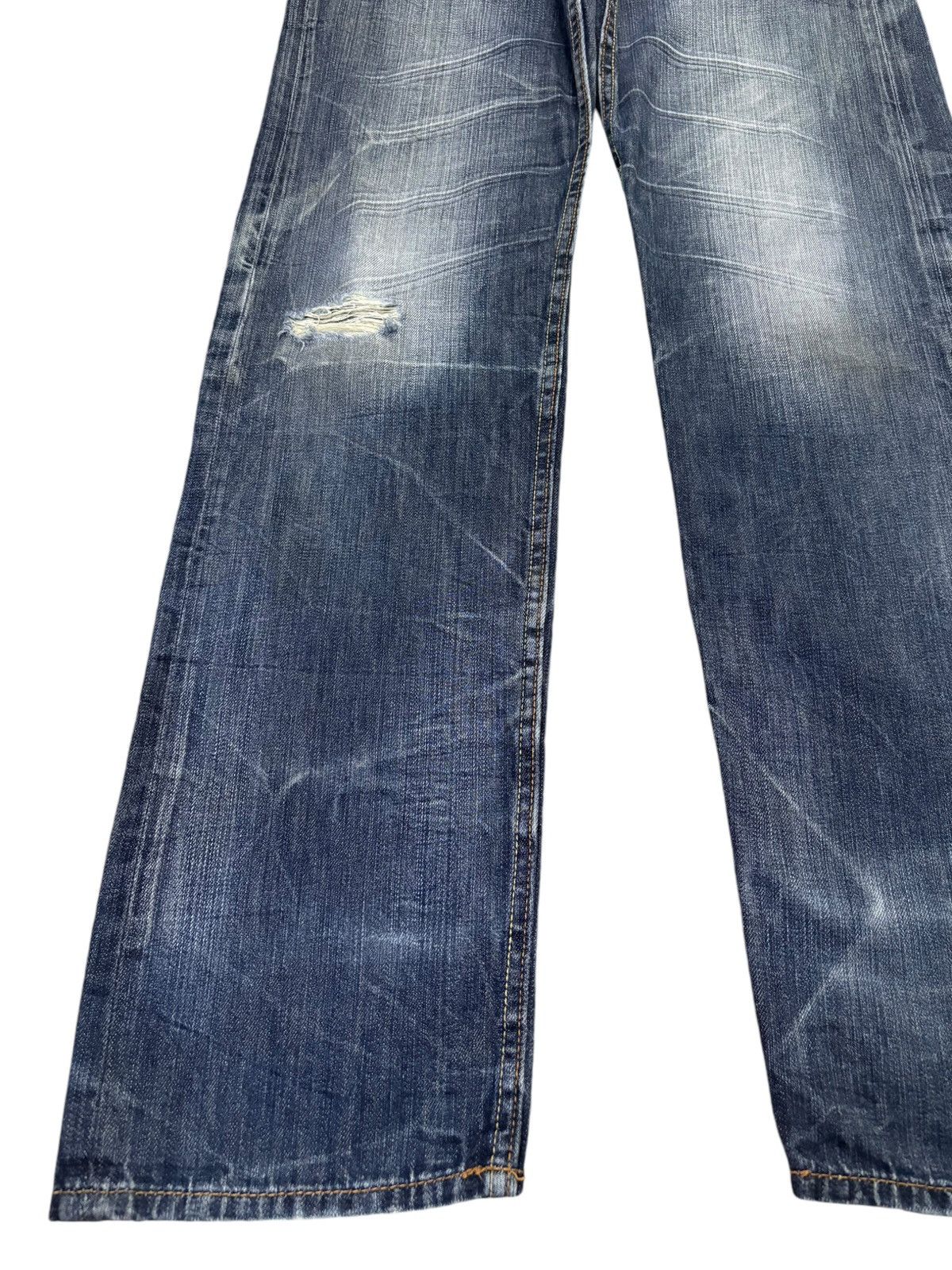 Japanese Brand Vintage Japanese Brand Honeycomb Punk Embroidered Jeans Size US 33 - 6 Thumbnail