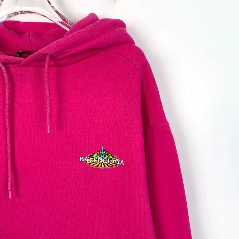 Other Balenciaga Rose-pink monogrammed hooded cotton drawstring Size XS / US 0-2 / IT 36-38 - 3 Thumbnail