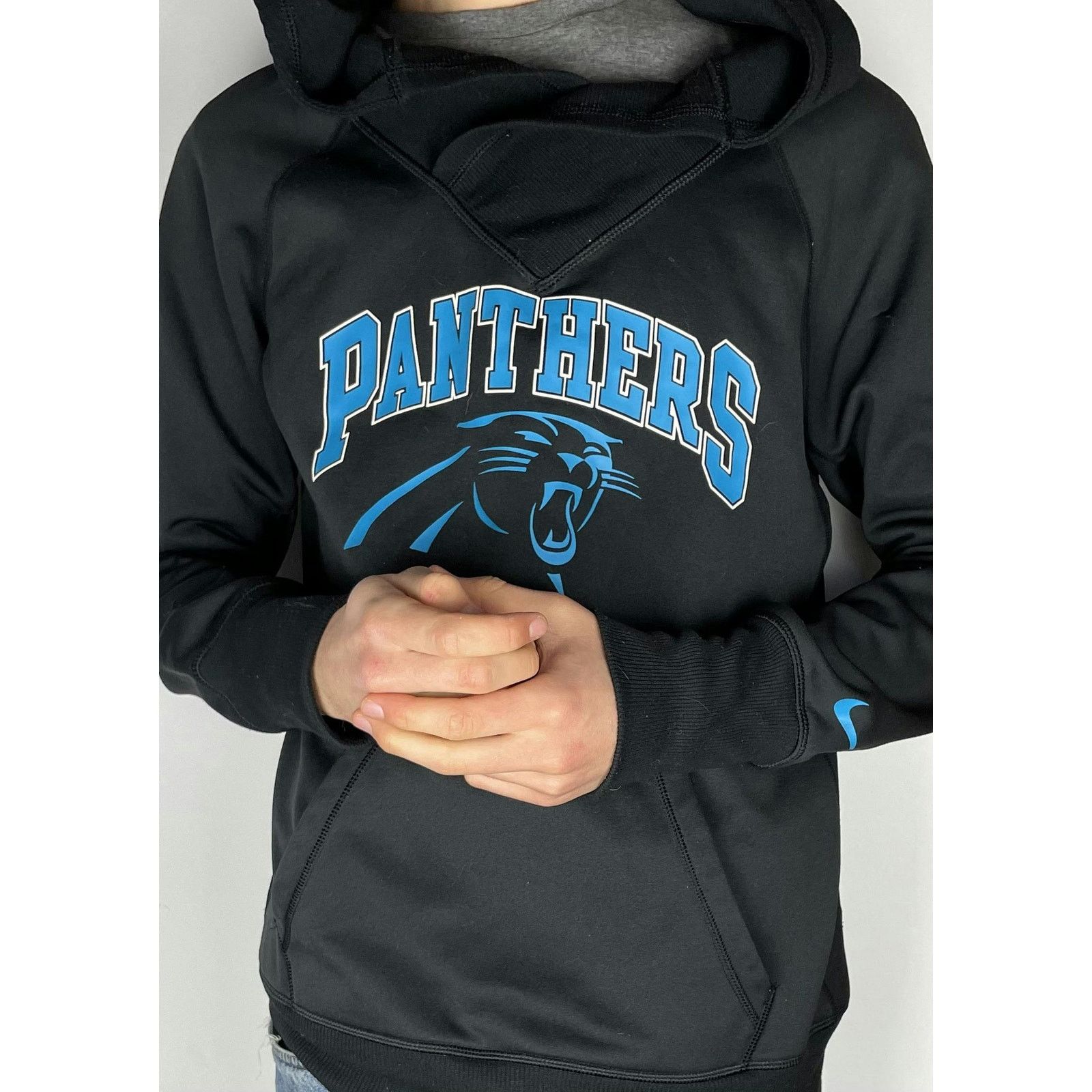 Nike Nike Therma Fit Men's Black Carolina Panthers Logo Hoodie L Size US L / EU 52-54 / 3 - 2 Thumbnail