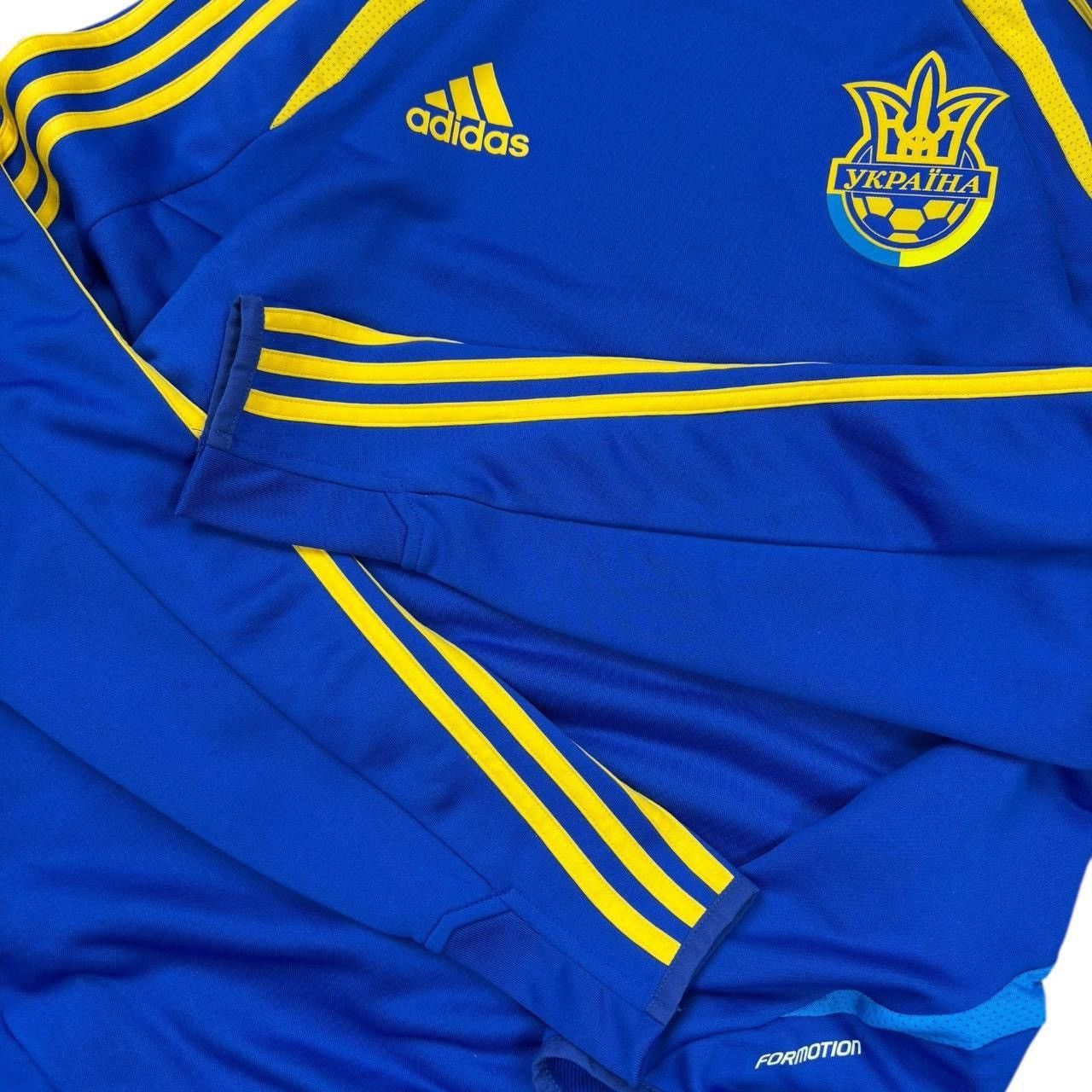Adidas Adidas Ukraine Soccer Training Mock Neck Jersey Size M Size US M / EU 48-50 / 2 - 2 Thumbnail