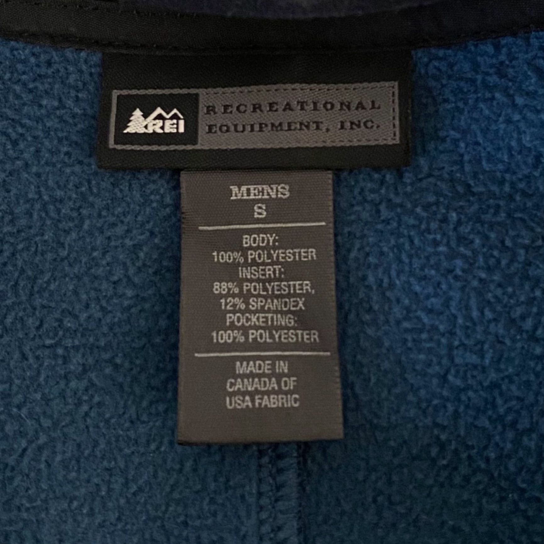 Vintage REI Co-op Vest Full-Zip Fleece Blue & Black Mens Small Hiking Travel Outerwear Vest Size US S / EU 44-46 / 1 - 7 Thumbnail