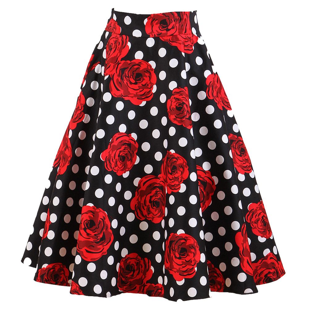 Other VIntage Retro Style Print Casual Circle Skirts Size 28" / US 6 / IT 42 - 1 Thumbnail