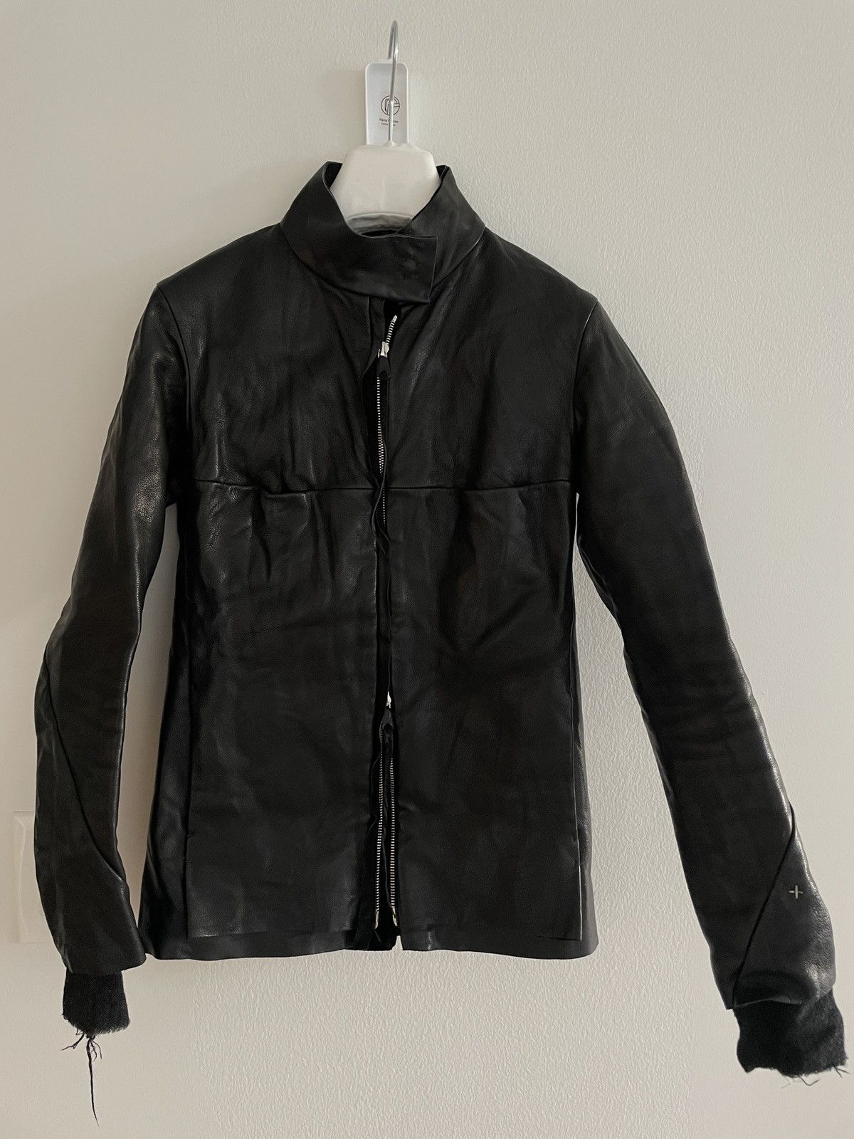 image of M.a+ Maurizio AMadei Leather Jacket It 38 in Black, Women's (Size XS)
