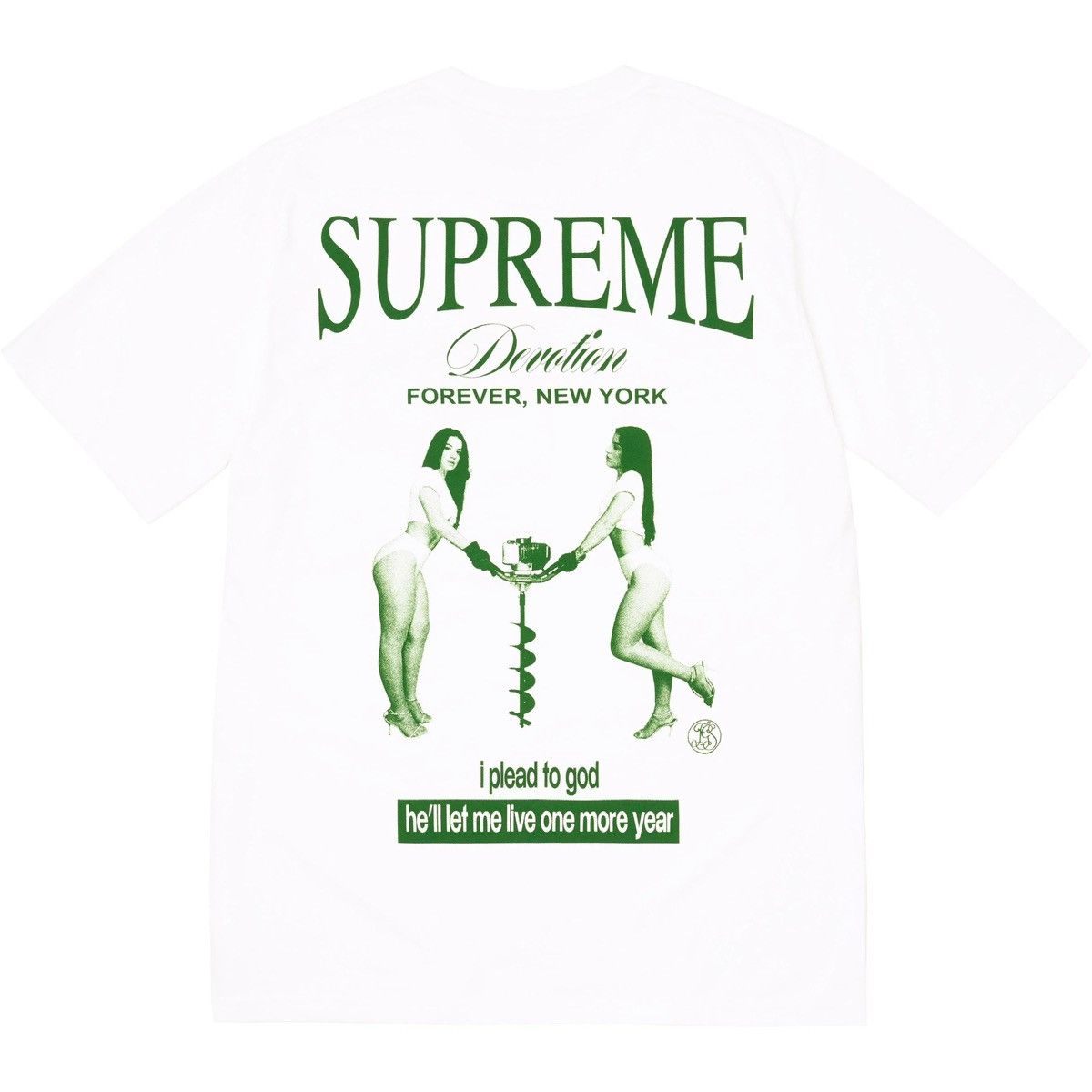 Supreme SUPREME DEVOTION TEE White Cotton T-Shirt FW25 Graphic XL Size US XL / EU 56 / 4 - 1 Thumbnail