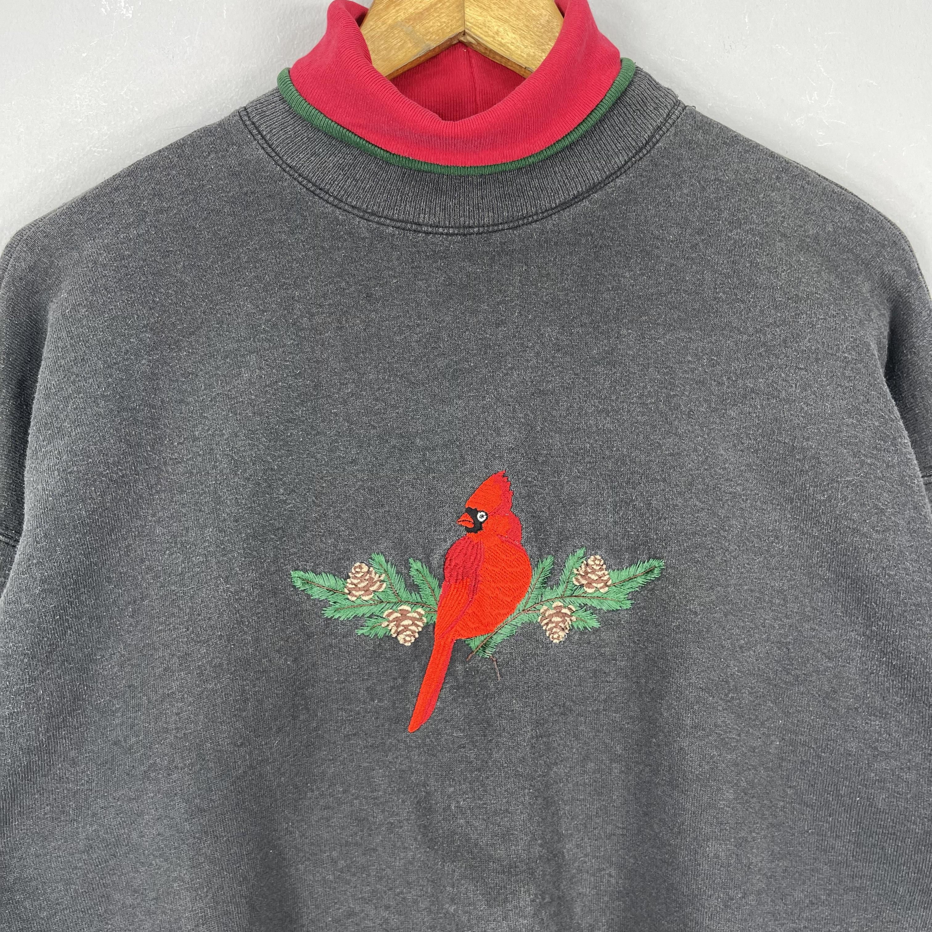 Habitat Vintage Y2K RED CARDINAL Bird Habitat Sweatshirt Size US L / EU 52-54 / 3 - 2 Thumbnail