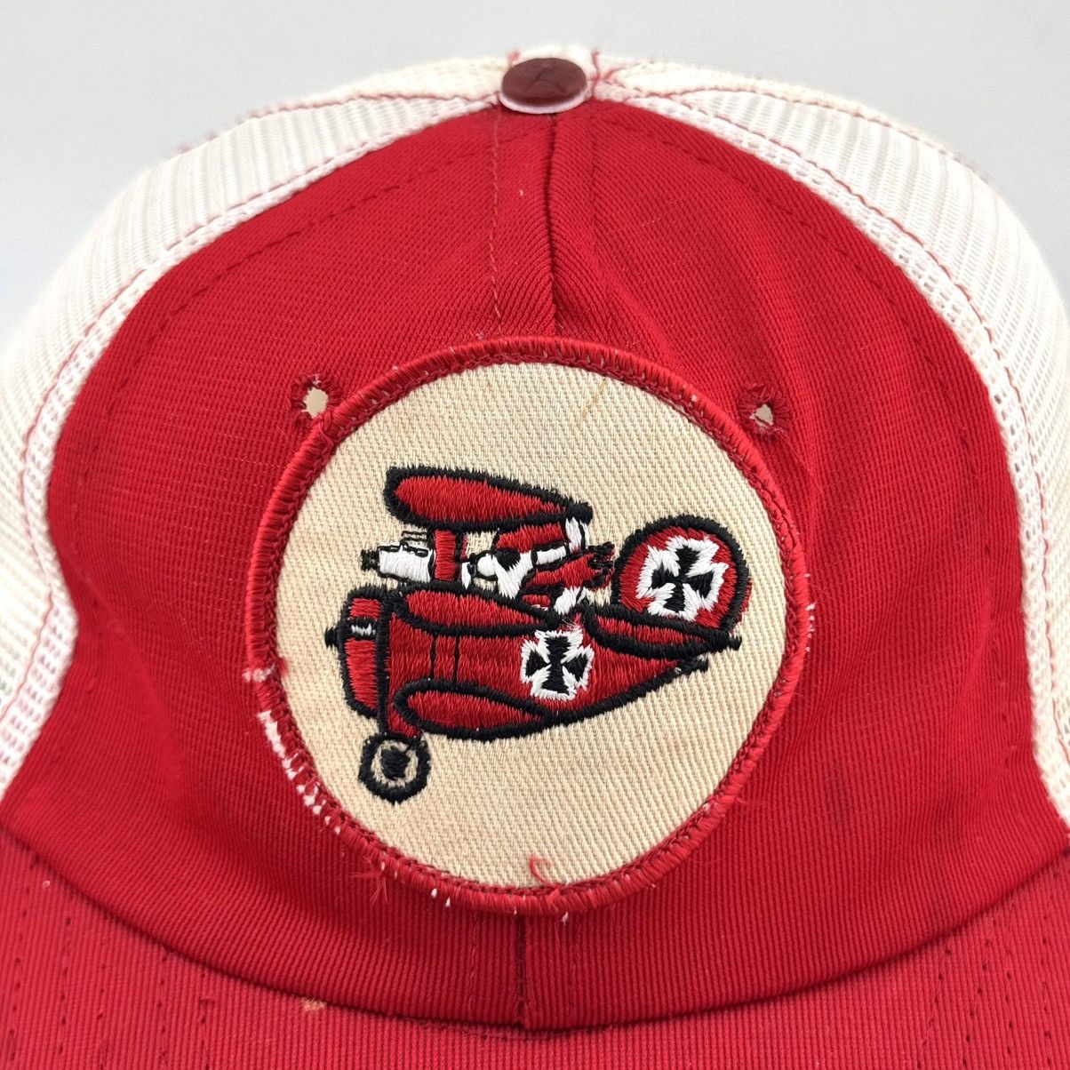 Vintage Vintage 1970s Snoopy Peanuts “The Red Baron” Trucker Cap WW Size ONE SIZE - 5 Thumbnail