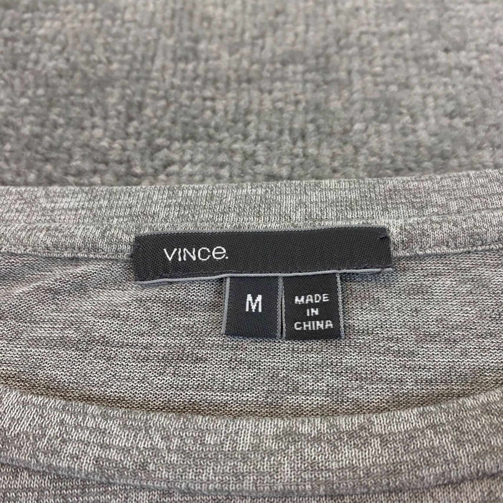 Vince Vince Shirt Women Medium Gray 3/4 Sleeve Pullover Lightweight Casual Top Size M / US 6-8 / IT 42-44 - 2 Thumbnail