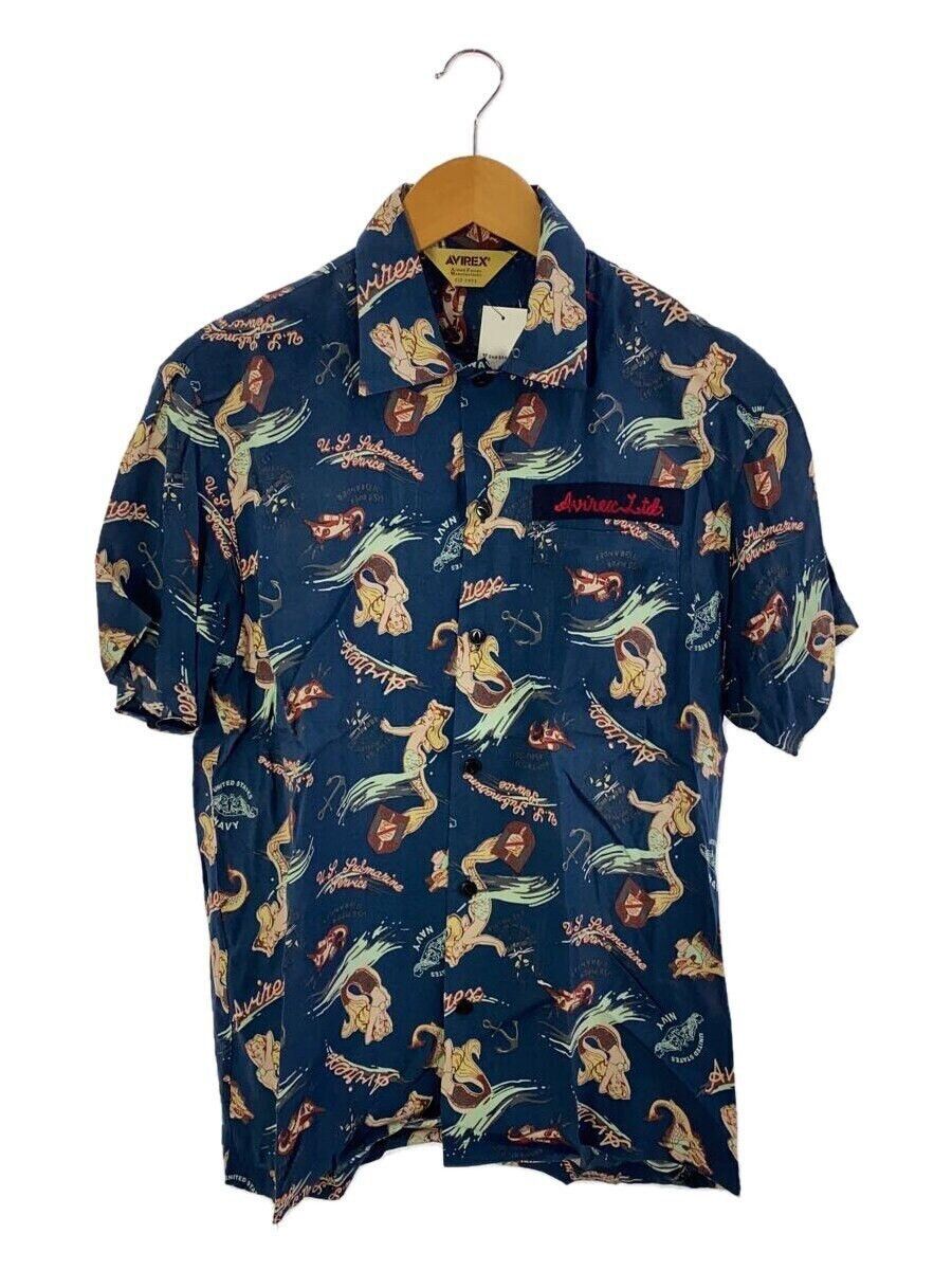 Avirex Avirex Mermaid Aloha Shirt Monogram Rayon SS Shirt Navy Size US M / EU 48-50 / 2 - 1 Thumbnail