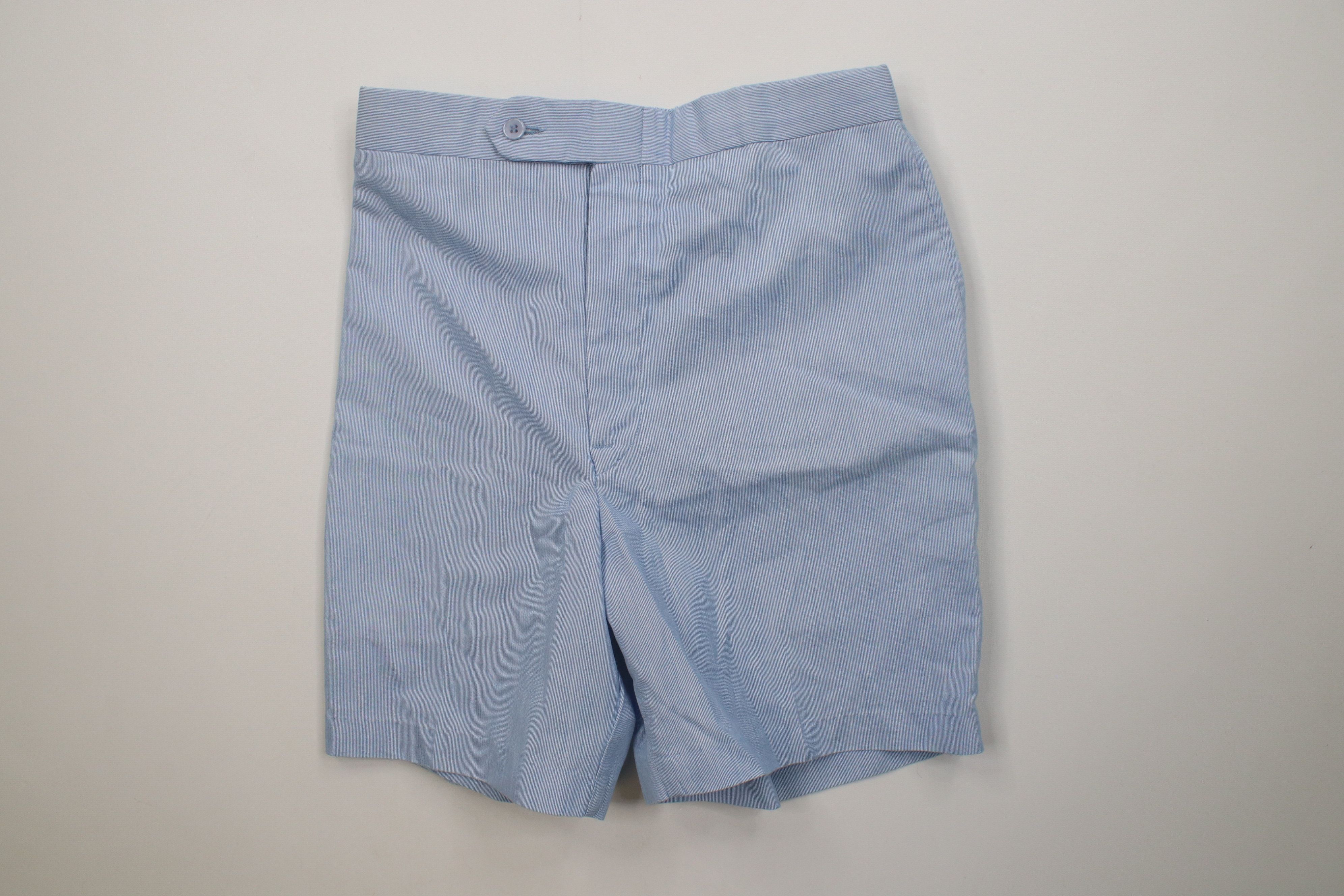 Vintage Vintage 70s Streetwear Above Chino Shorts Blue USA Elastic Size US 32 / EU 48 - 1 Thumbnail