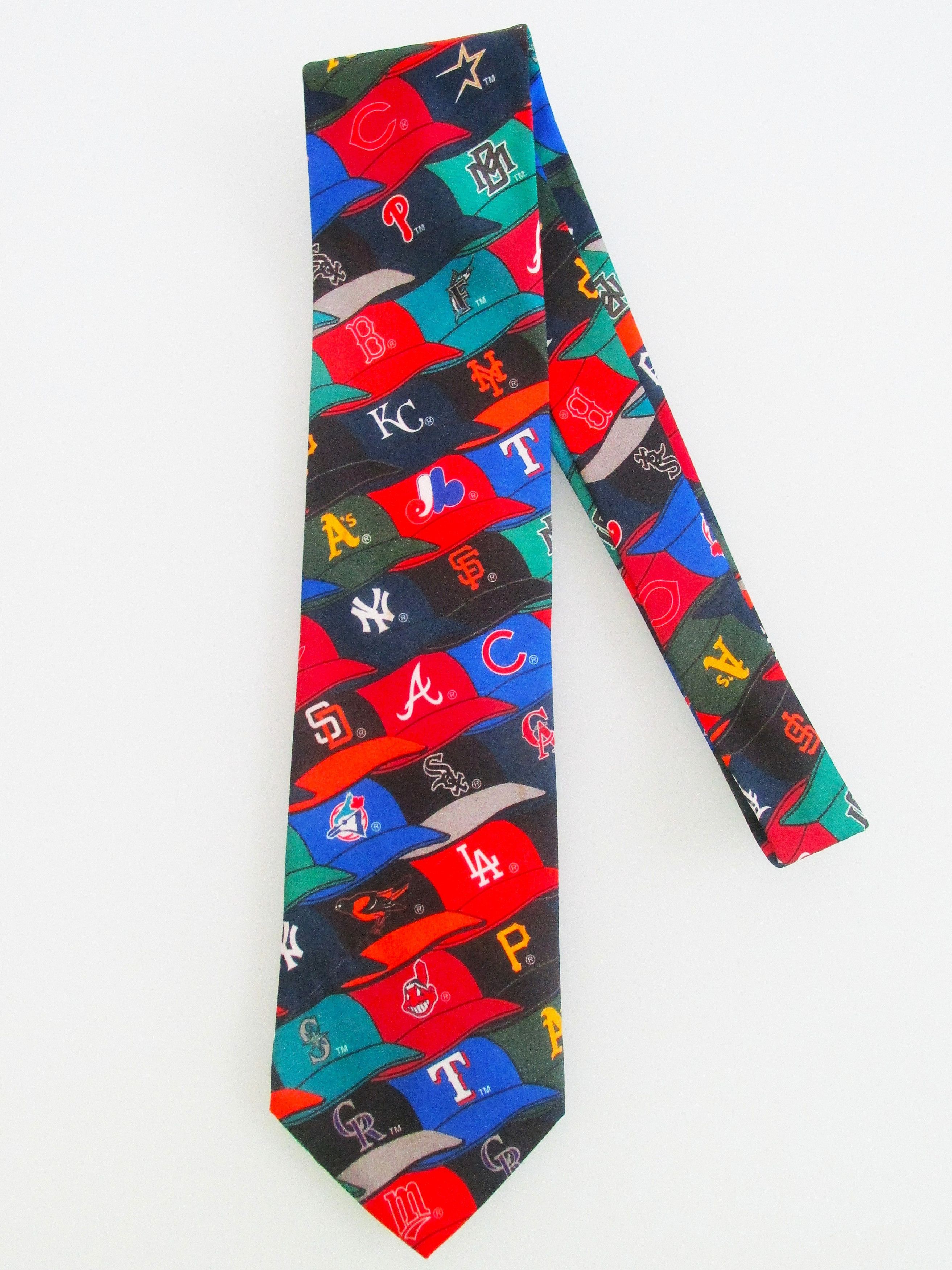Vintage Vintage Surrey "MLB Caps" Men's Tie Size ONE SIZE - 1 Thumbnail
