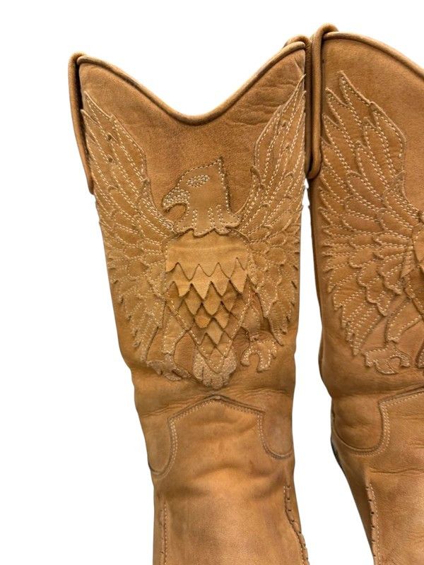 Roberto Cavalli F/W 2002 EAGLE SUEDE LEATHER COWBOY BOOTS Size US 10 / IT 40 - 5 Thumbnail