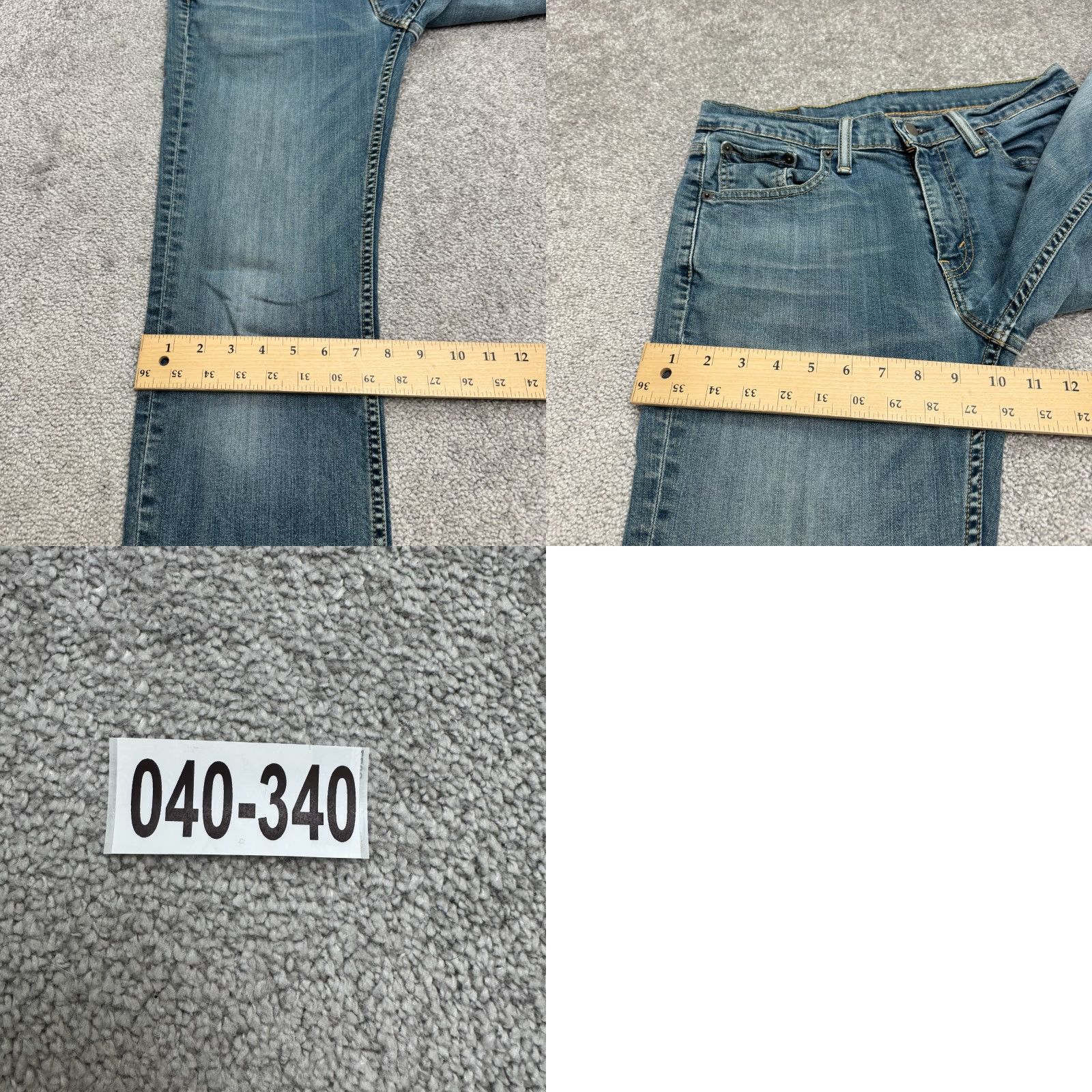 Levi's Levi's 514 Jeans Straight Leg Denim Mens 34x32 Blue Medium Wash Cotton Casual Size US 34 / EU 50 - 10 Thumbnail