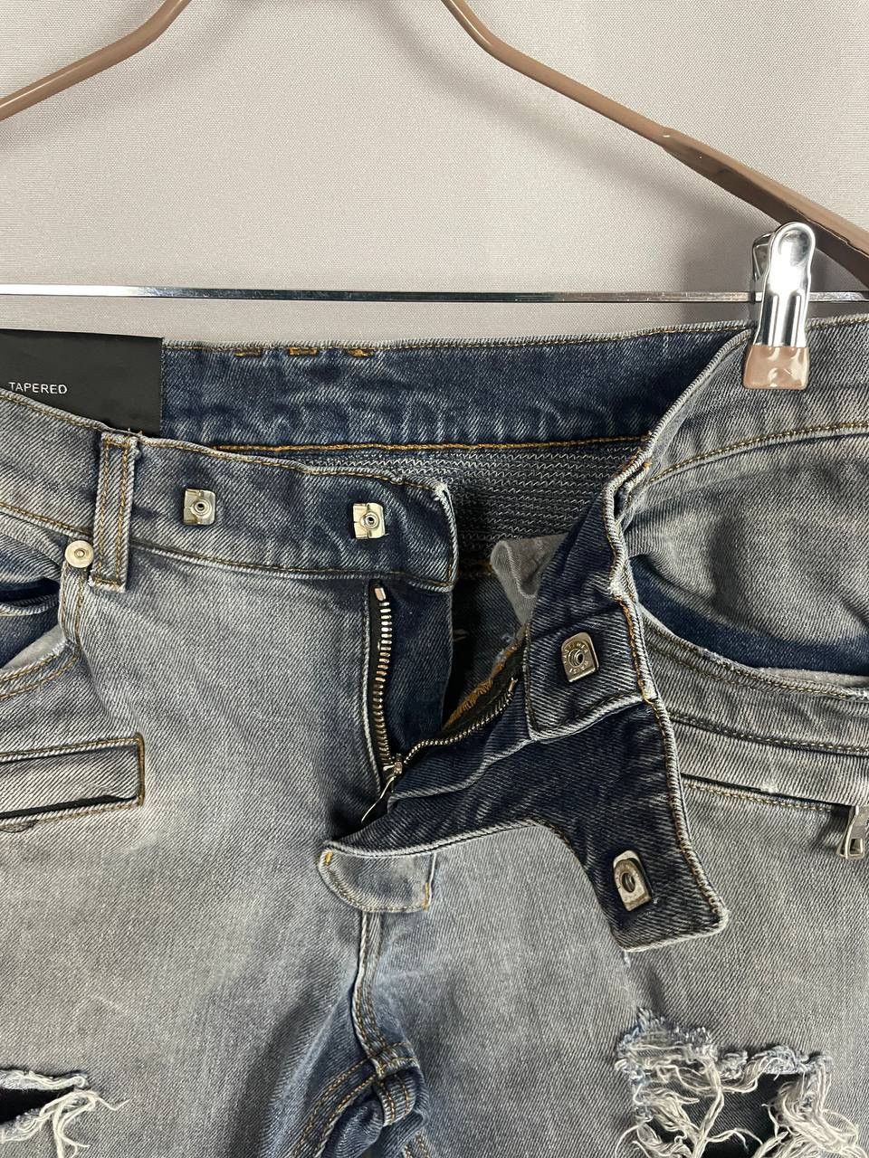 Balmain Balmain Biker Denim Jeans Grey Size US 32 / EU 48 - 3 Thumbnail