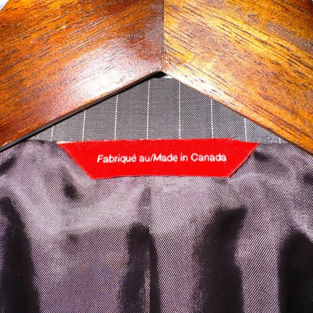 Samuelsohn Samuelsohn Gable Gray Striped Super 130s Suit Size 44R Size 44R - 4 Thumbnail