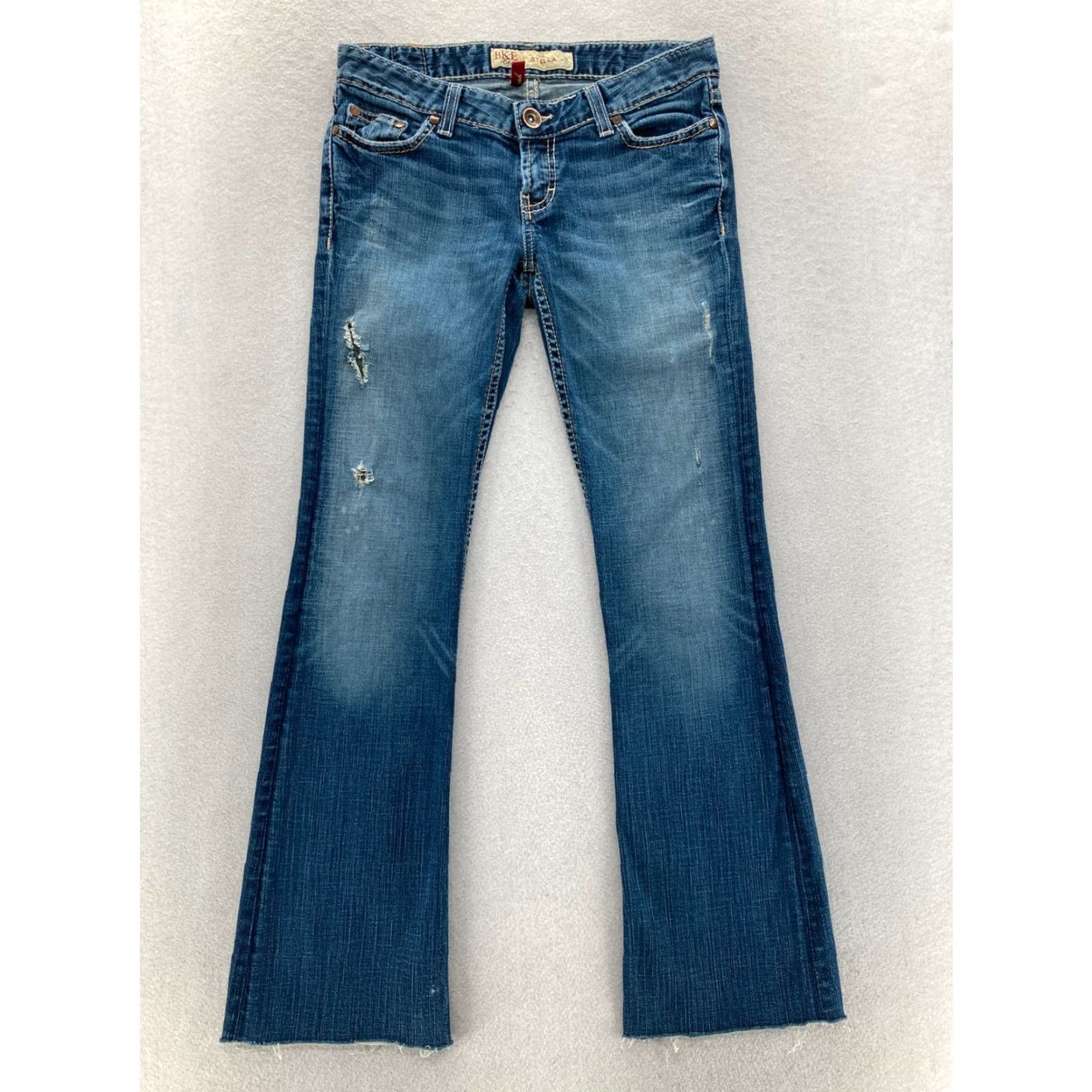 Vintage Buckle BKE Jeans Women's 27 Stella Boot Medium Blue Stretch Denim Grunge Western Size 27" / US 4 / IT 40 - 2 Thumbnail