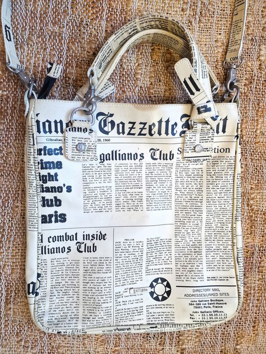 John Galliano John Galliano Gazette Newspaper Shoulder Handbag Bag