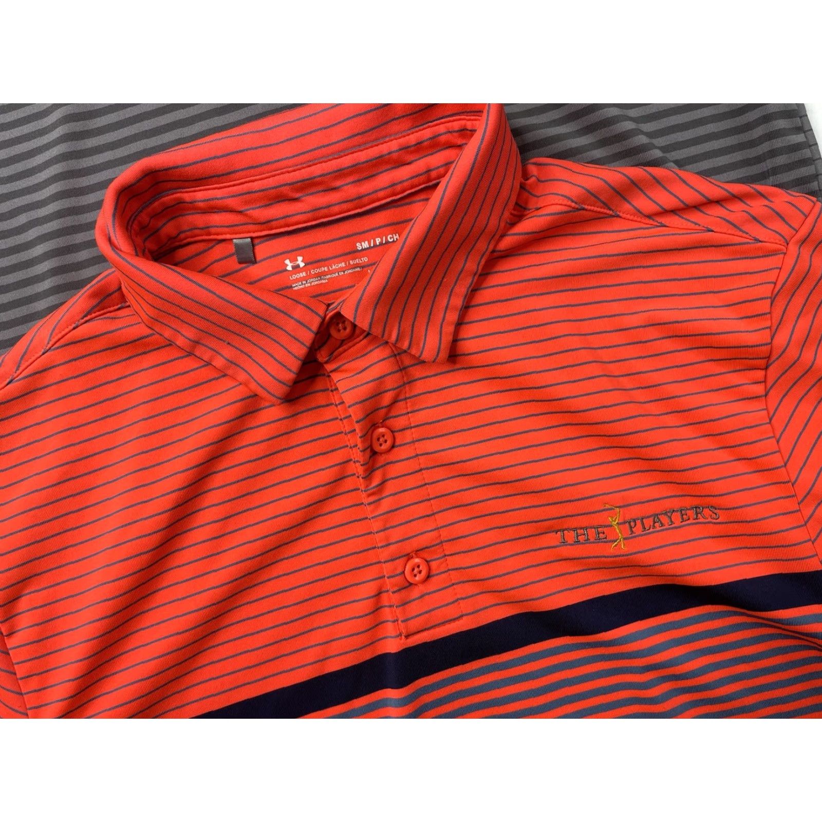 Under Armour Under Armour Golf Polo Shirt Striped Mens Small Polo Shirts HeatGear Regular Fit Multicolor Short Sleeve Breathable Casual Sports 90s? Size US S / EU 44-46 / 1 - 2 Thumbnail
