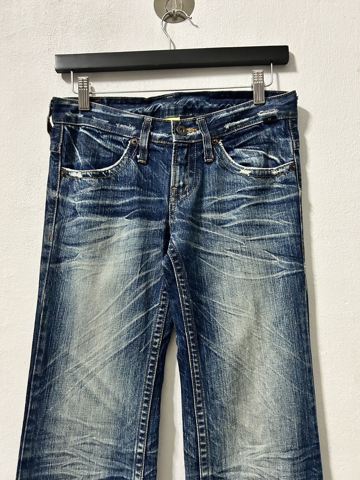 If Six Was Nine Mini brand flared washed jeans vintage punk japan lgb style Size 28" / US 6 / IT 42 - 3 Thumbnail