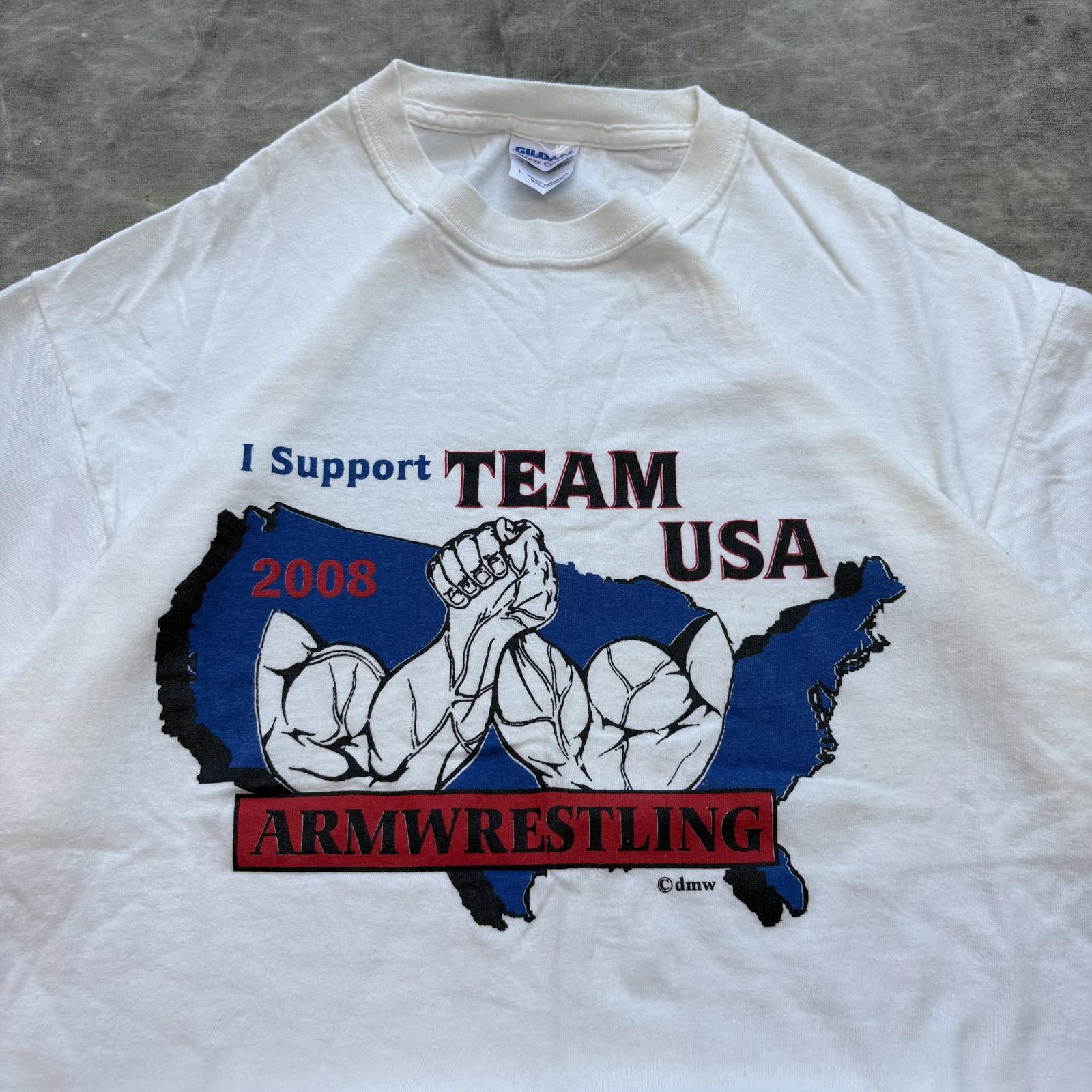 Vintage Vintage Y2K Team USA Arm Wrestling Biceps Strong Shirt Size US L / EU 52-54 / 3 - 2 Thumbnail