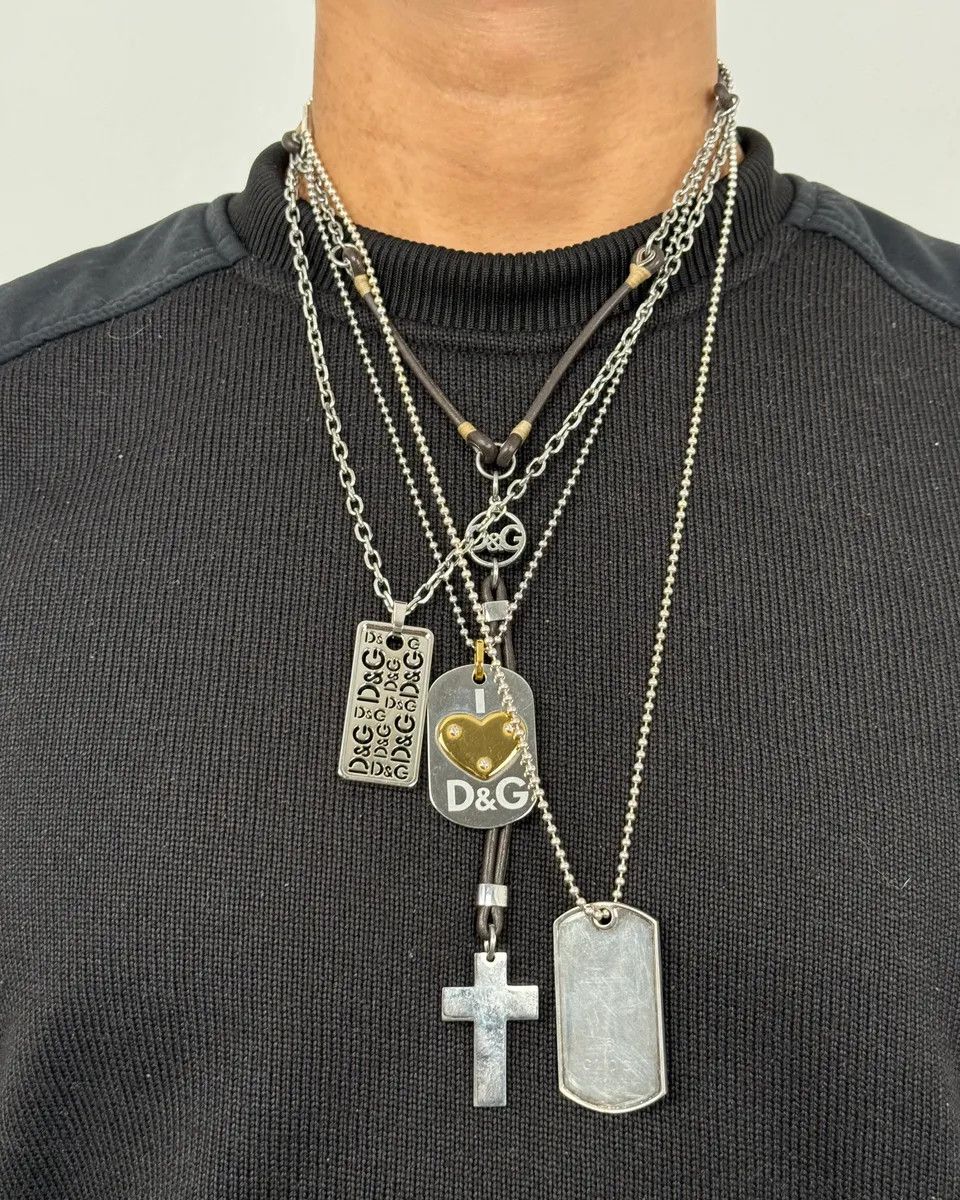 Dolce & Gabbana Dolce & Gabbana Silver Dogtag Necklace Size ONE SIZE - 2 Thumbnail