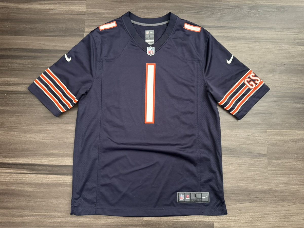 Nike Chicago Bears Justin Fields #1 Home Game Blue Jersey Size US L / EU 52-54 / 3 - 1 Thumbnail