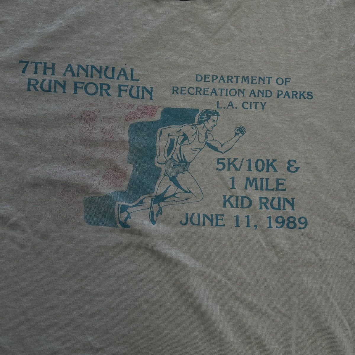 Vintage 1989 Run for Fun LA City 5K/10K Vintage Tee Size US L / EU 52-54 / 3 - 2 Thumbnail