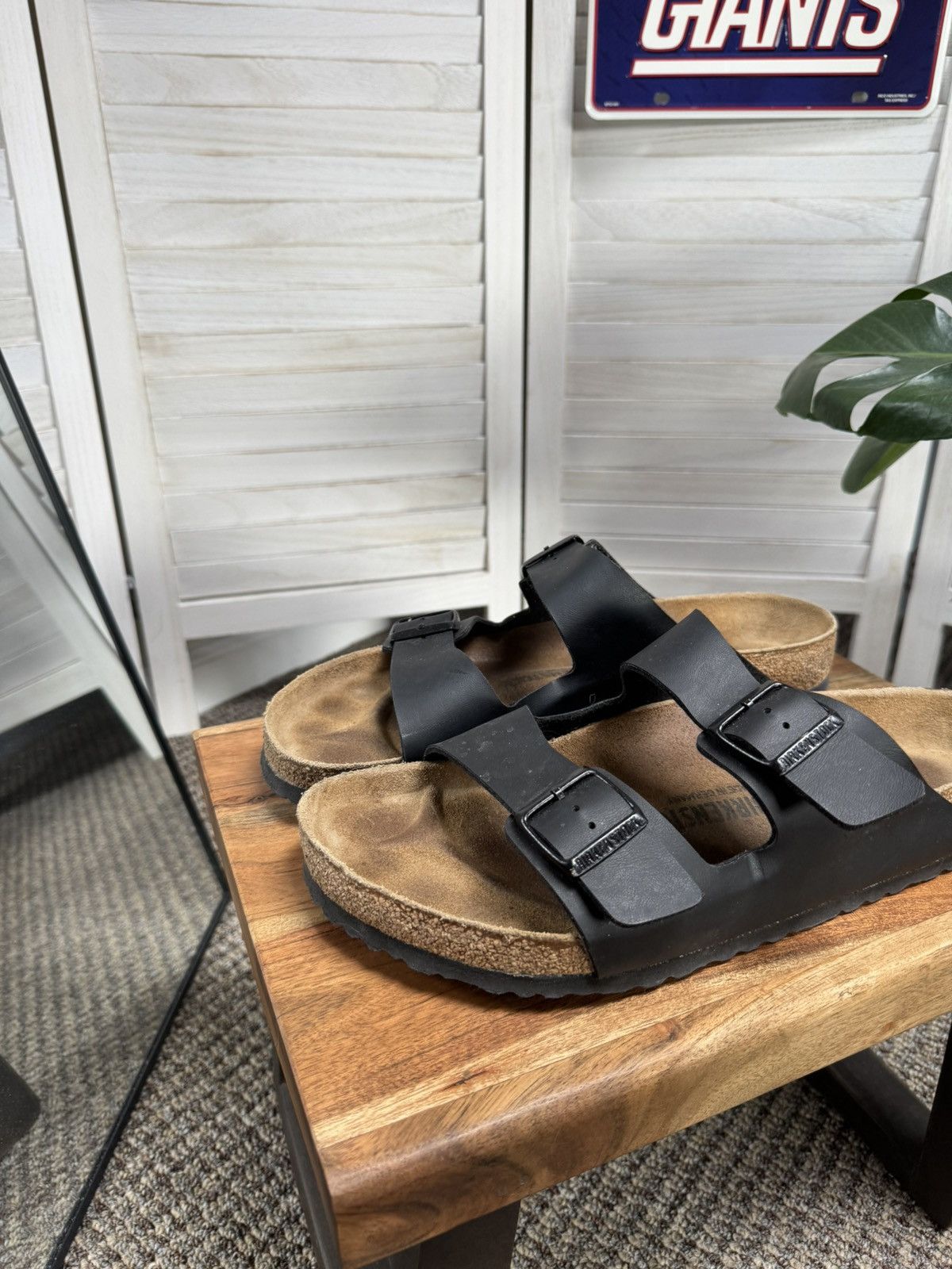 Birkenstock Men’s Leather Sandals Birkenstock Arizona Black Size:12 Size US 12 / EU 45 - 5 Thumbnail