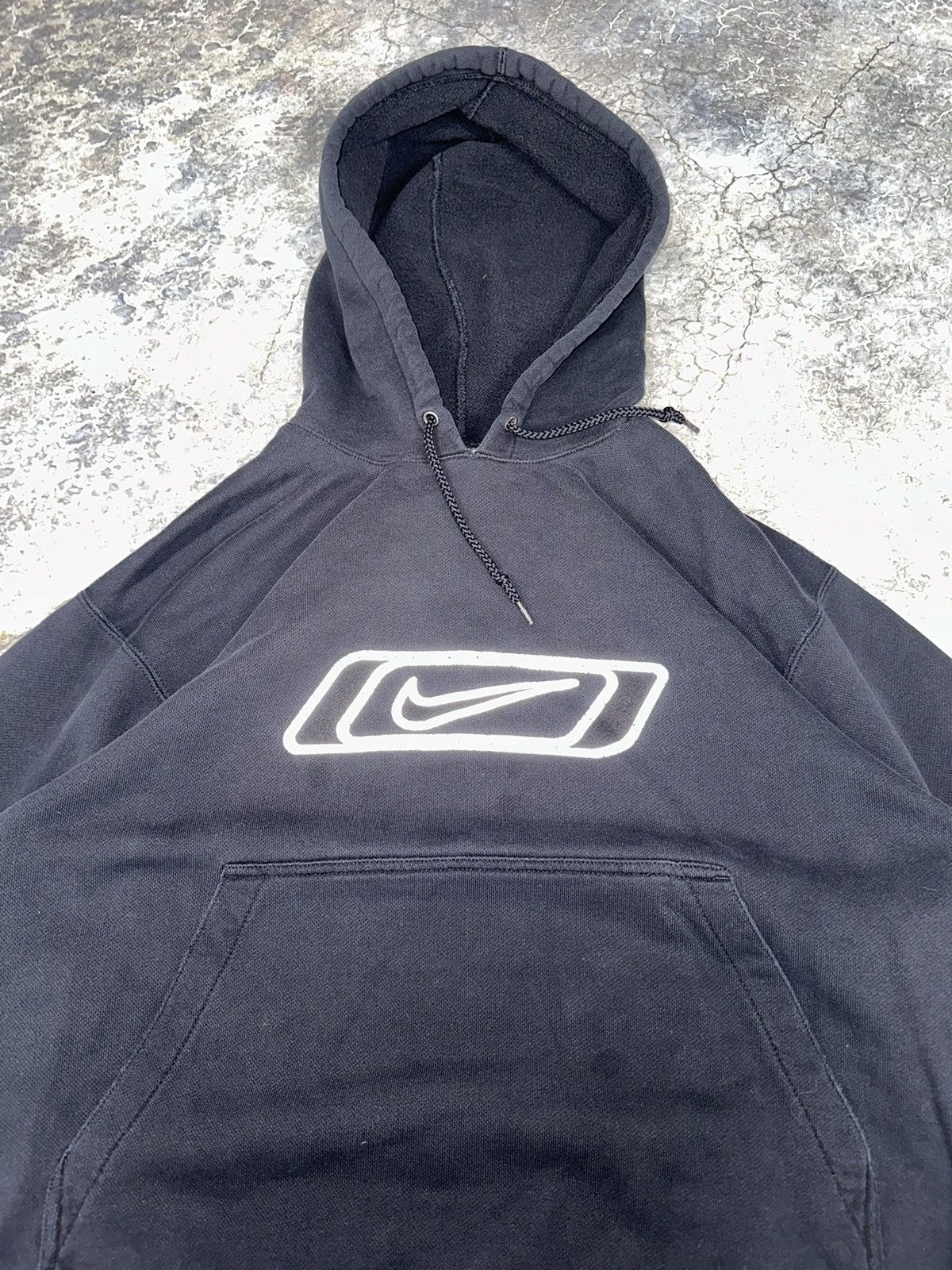 Nike × Vintage Vintage Reflective Centre Swoosh Nike Hoodie Size US XL / EU 56 / 4 - 4 Thumbnail