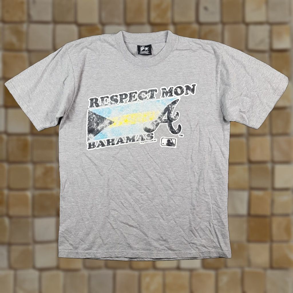 MLB VINTAGE Caribbean Vacation Atlanta Braves T-Shirt Baseball MLB Men Medium Beach Cotton Retro Y2K 90s 00s Outdoor Sports Size US M / EU 48-50 / 2 - 1 Thumbnail