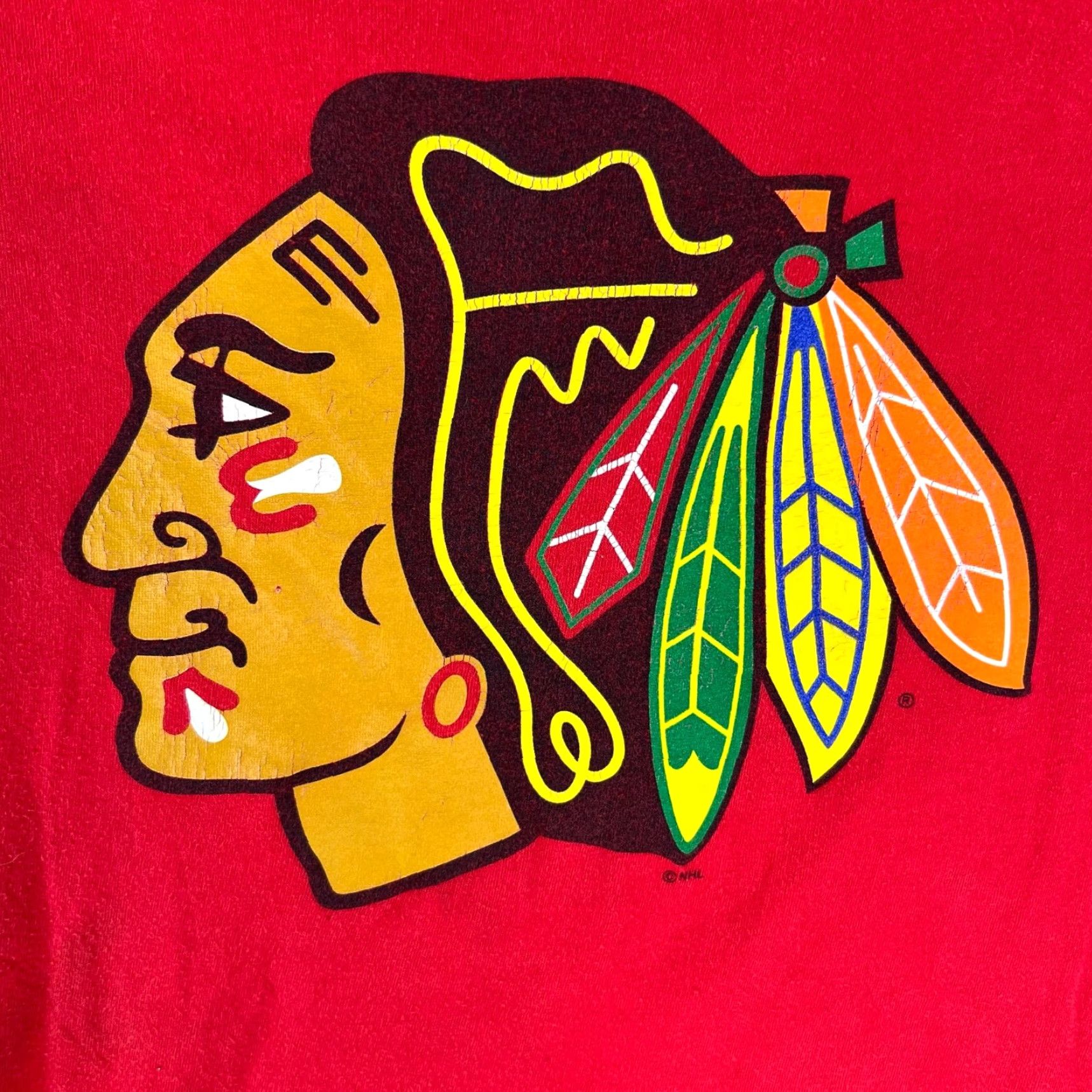 Vintage Fanatics Chicago Black Hawks NHL Graphic Shirt Red Adult Size M Tag Size US M / EU 48-50 / 2 - 2 Thumbnail