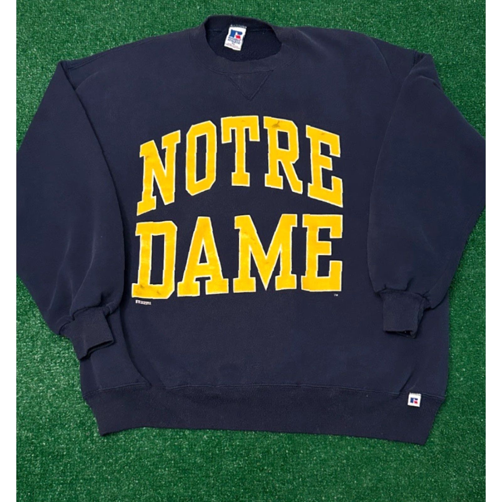Vintage VINTAGE Notre Dame Fighting Irish Russell Crewneck Sweatshirt XL USA Blue 80s 90s Mens Crew Neck Pullover Size US XL / EU 56 / 4 - 5 Thumbnail
