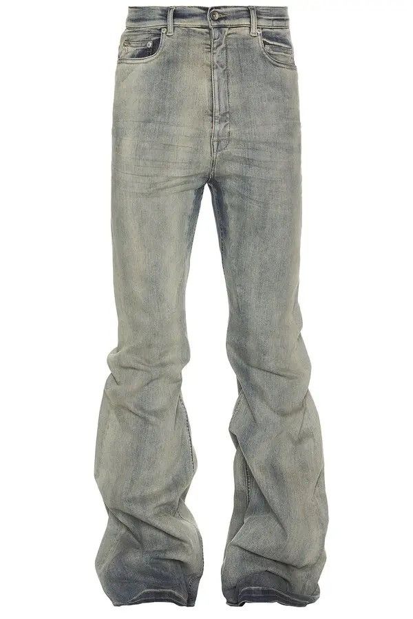 Rick Owens Sky Hustler Mineral Bolan Bootcut Denim Flare Size US 33 - 2 Thumbnail