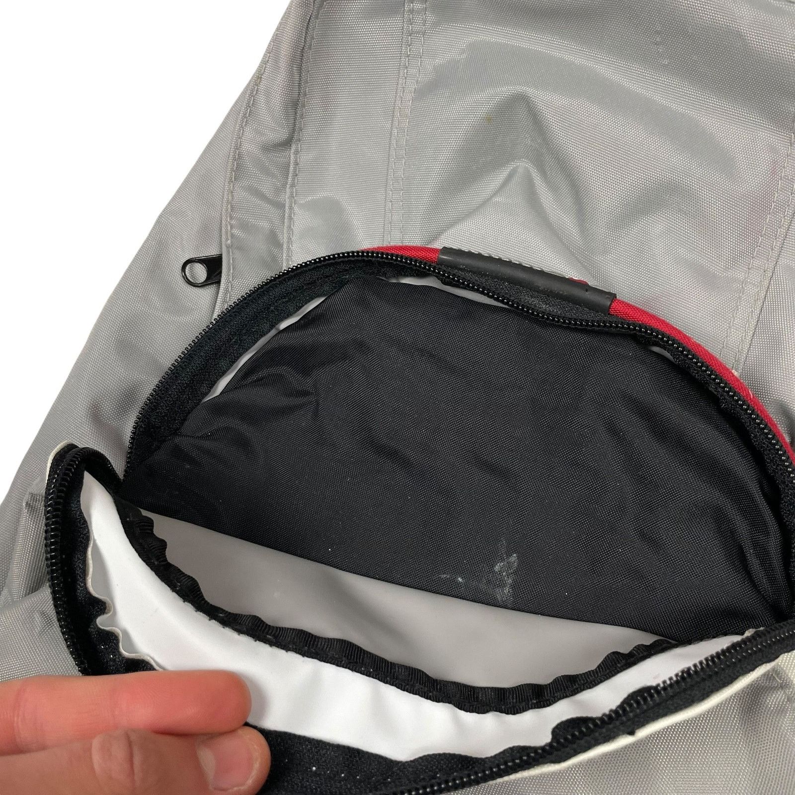 Nike × Vintage Vintage Nike Gray Black Swoosh Adjustable Strap Backpack Bag Size ONE SIZE - 6 Thumbnail